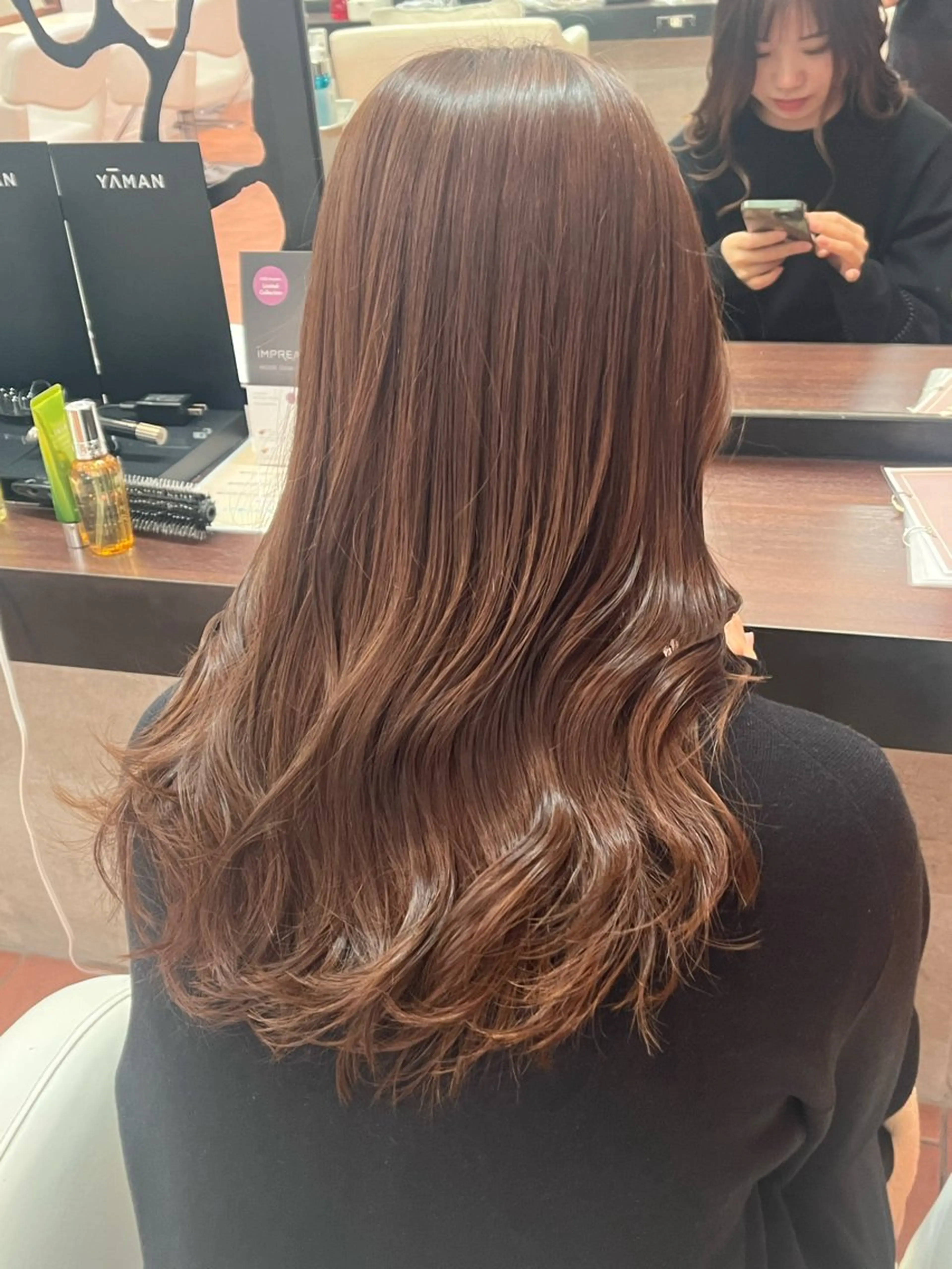 ロング カラー ヘアアレンジ Agu hair mieux宮崎大塚店所属・デザインカラー✨ 日高桃佳のヘアスタイル