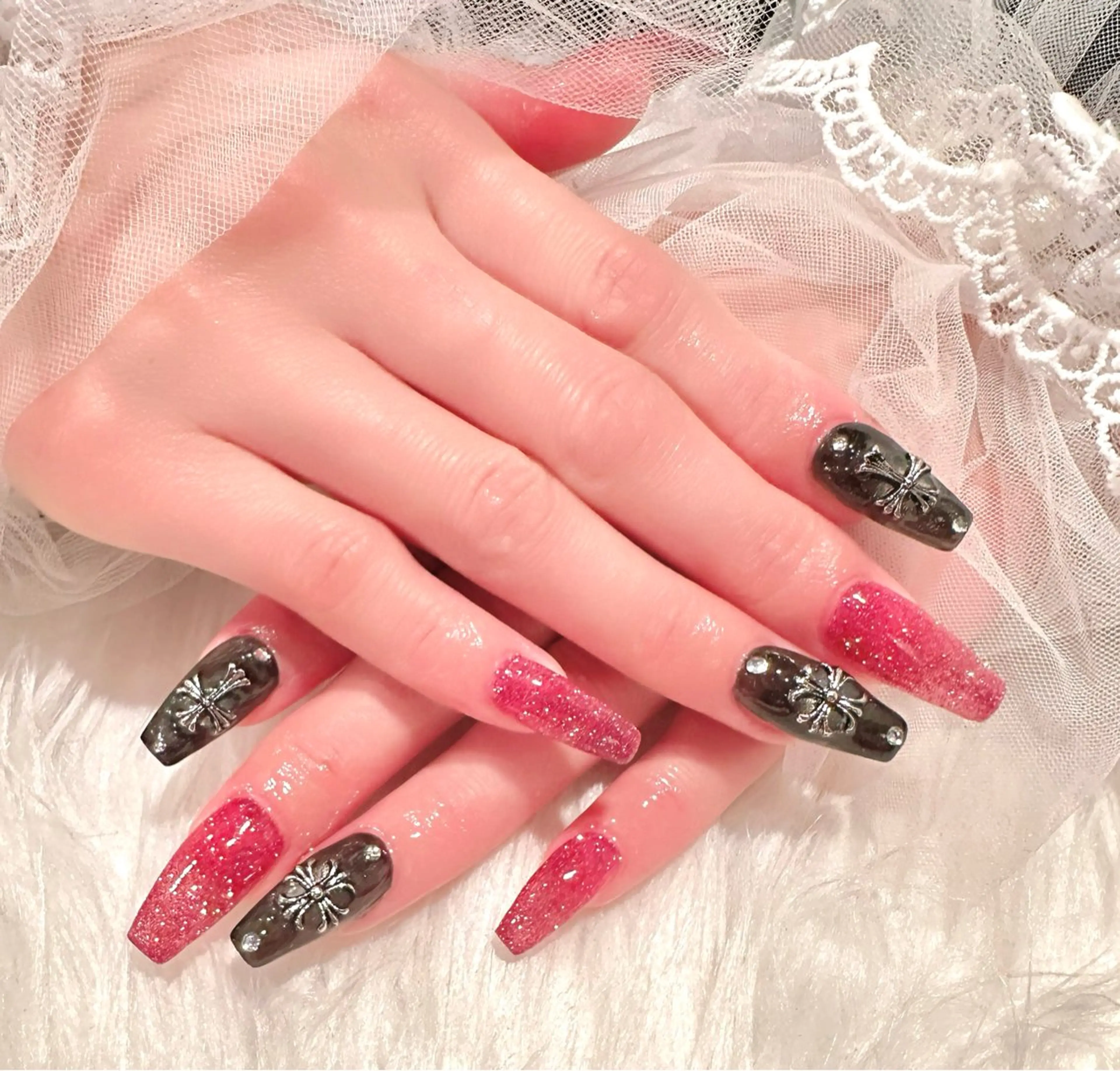ネイル フラッシュネイル マグネットネイル 持ち込み ハンドネイル nail untitled🎀のネイルデザイン