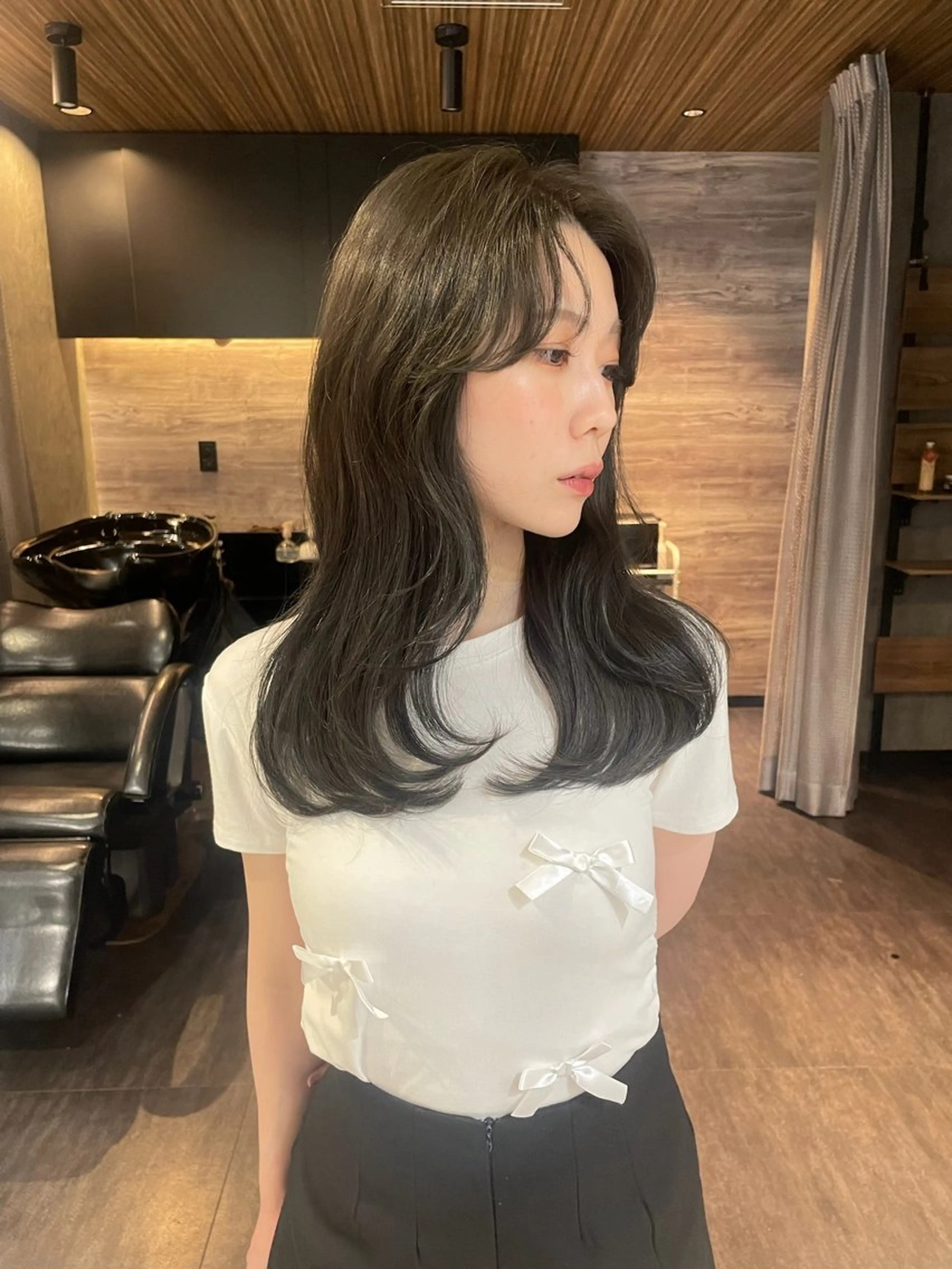 ୨୧┈艶々ケアカラー+髪質改善トリートメント┈୨୧＋long price 550~2200の写真