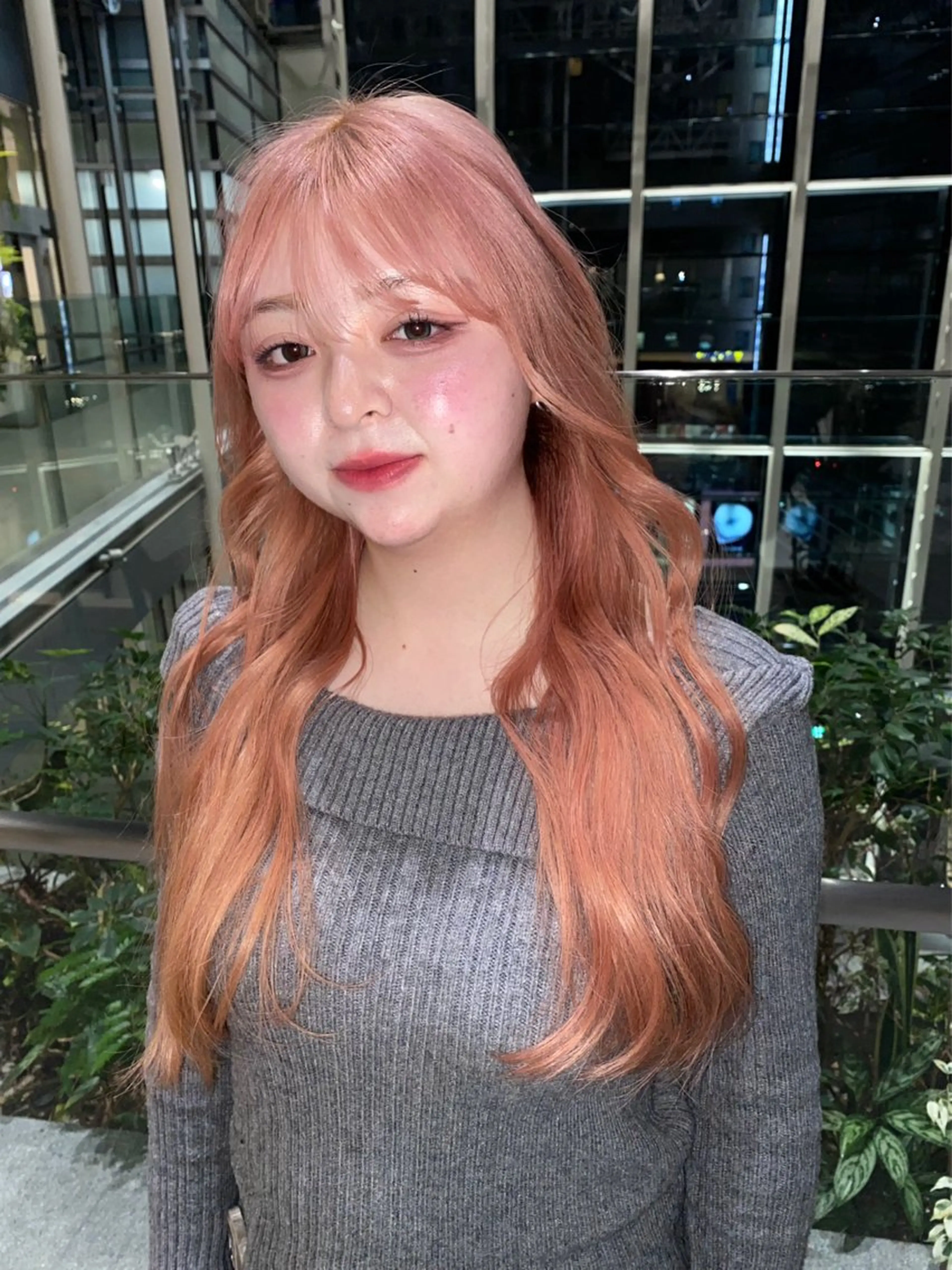 ロング カラー 黒髪 カット ヘアカラー トリートメント mai / linoah˚✧のヘアスタイル