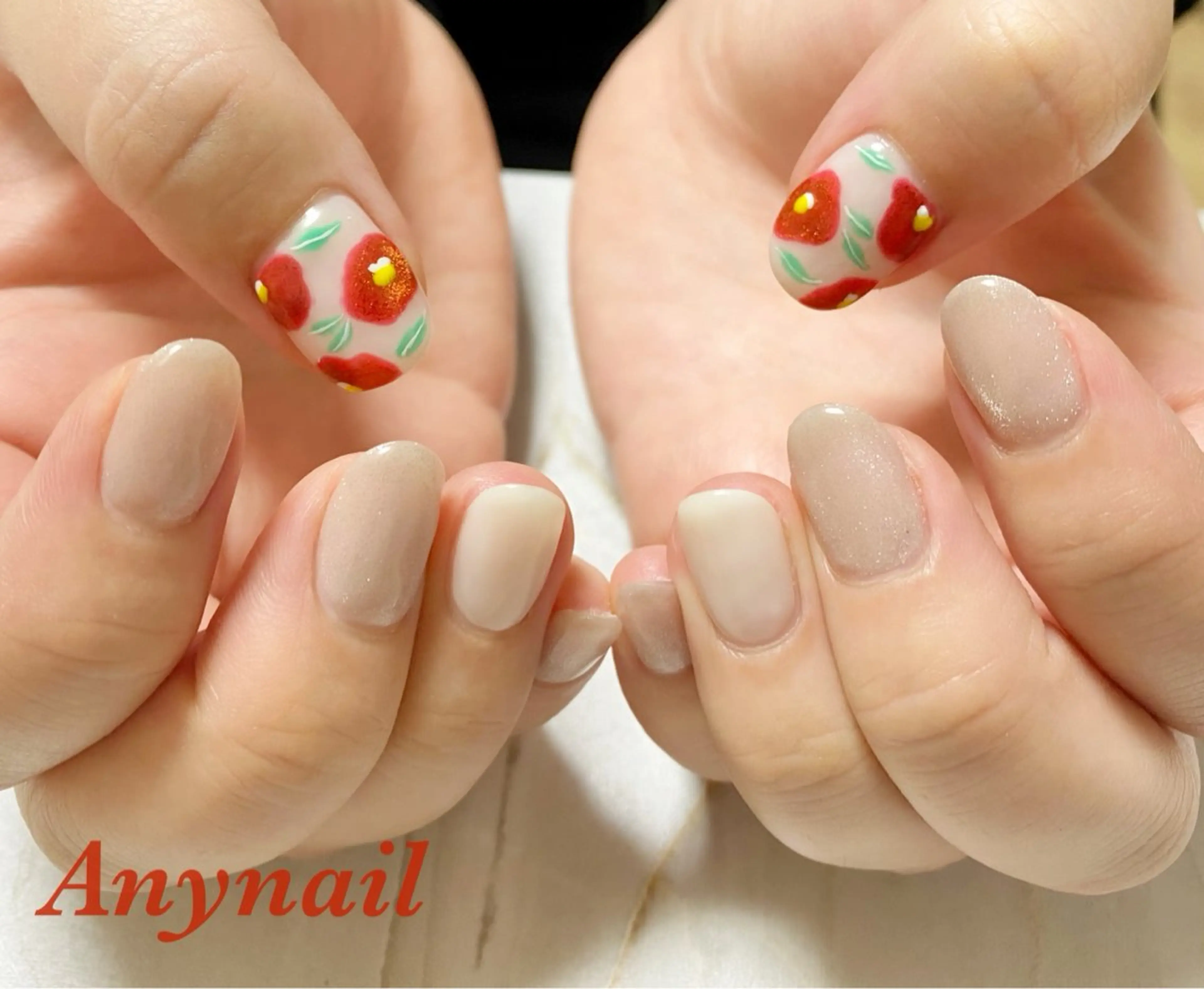 ネイル ブルー マグネットネイル 岩澤 恵子のネイルデザイン