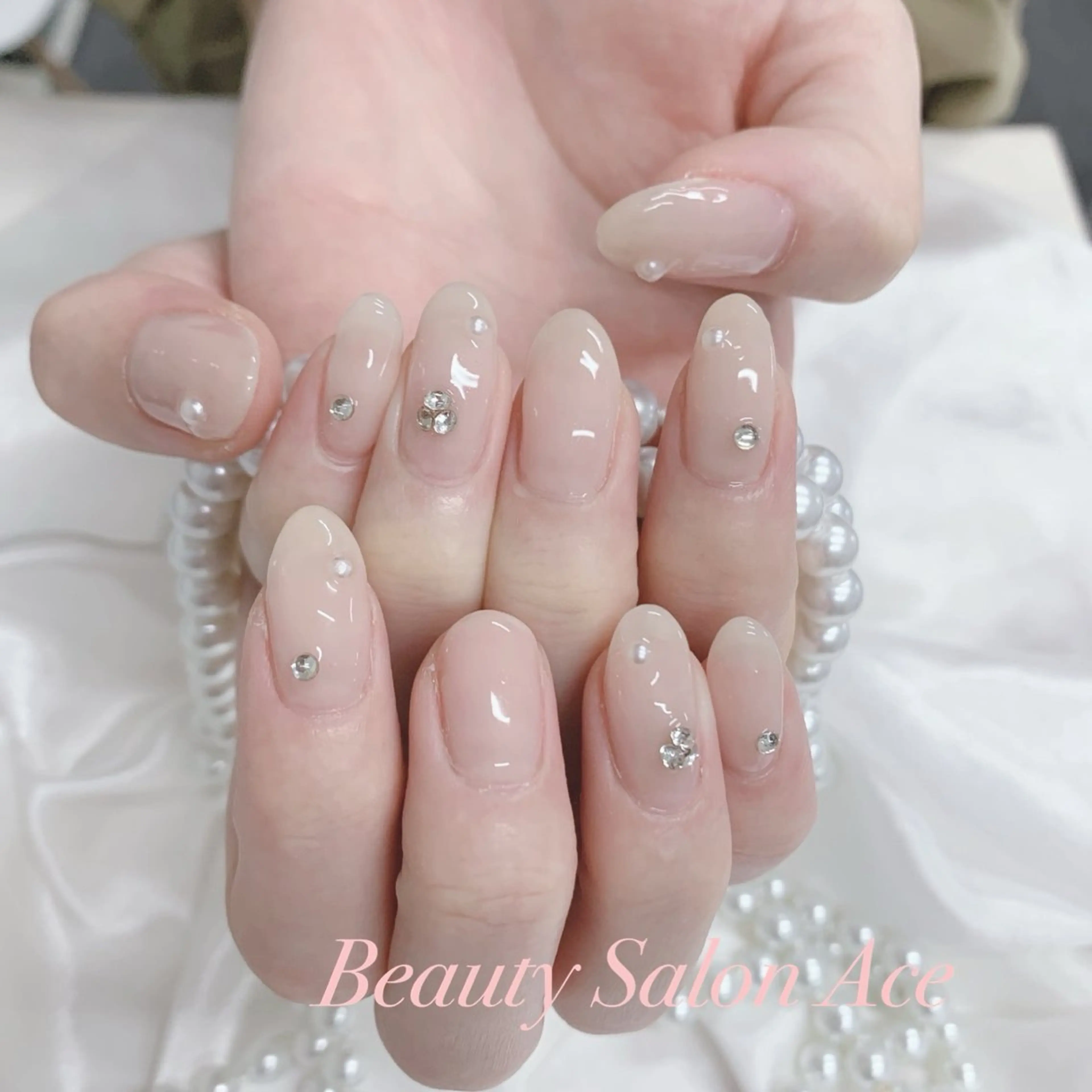 ネイル ワンカラーネイル ハンドネイル Beauty Salon Ace（ネイルサロン　エース）所属・池袋フィルイン Ace♡長さだしのネイルデザイン