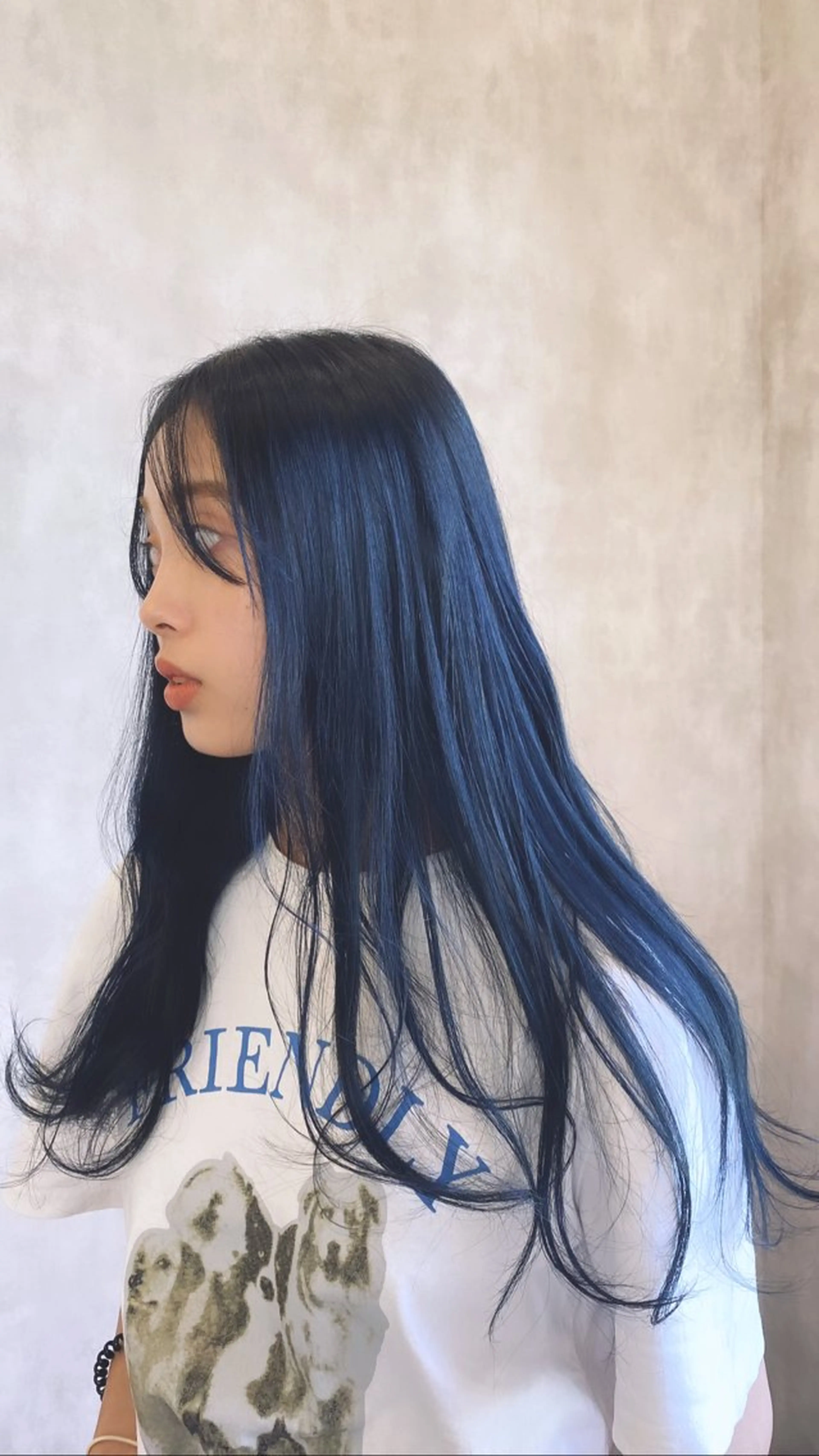 ロング カラー ブルーカラー hair room  和所属・藤田 沙織のヘアスタイル