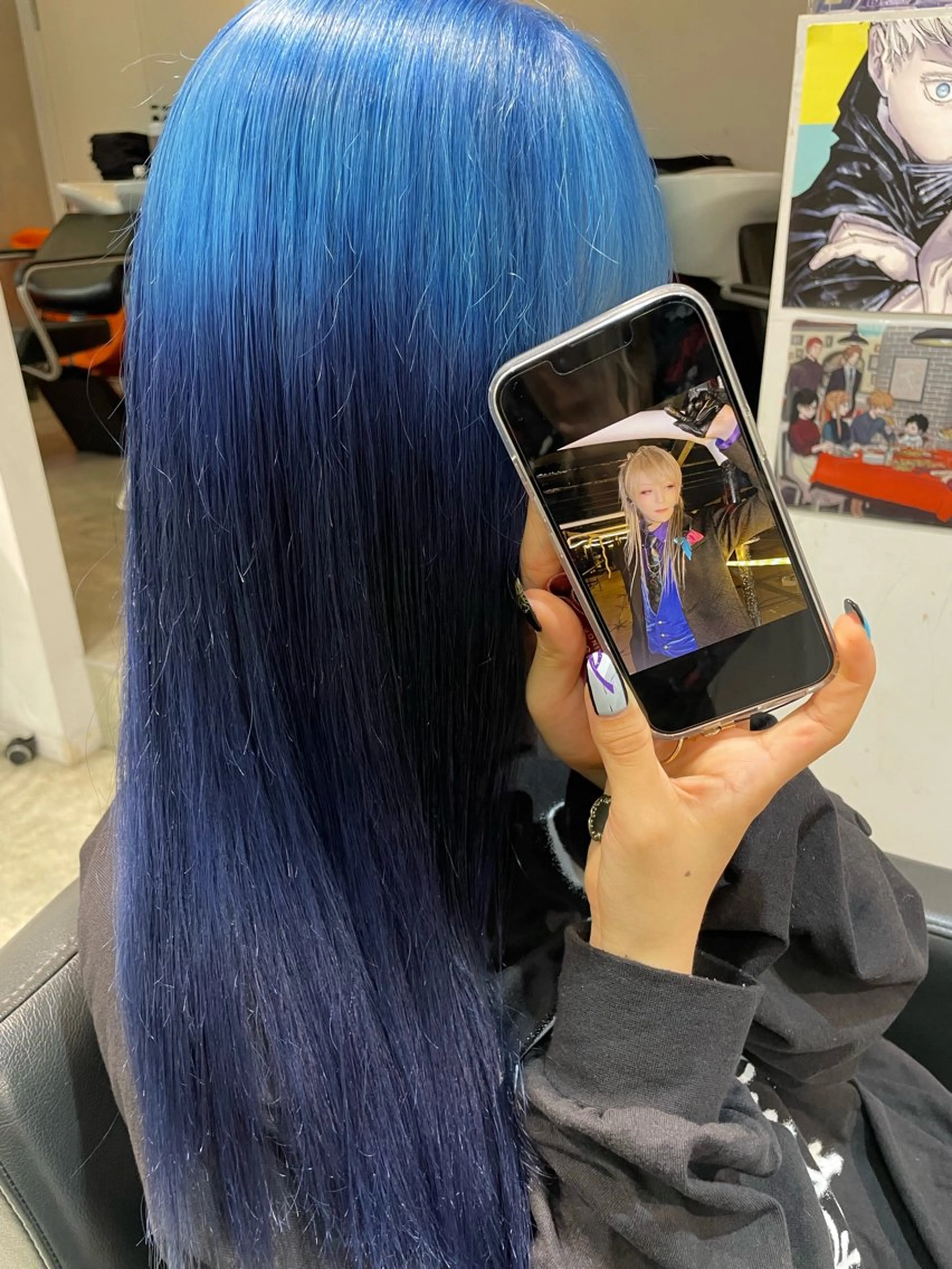 セミロング カラー ヘアカラー トリートメント インナーカラー/推し ウルフ/アニメカラーのヘアスタイル