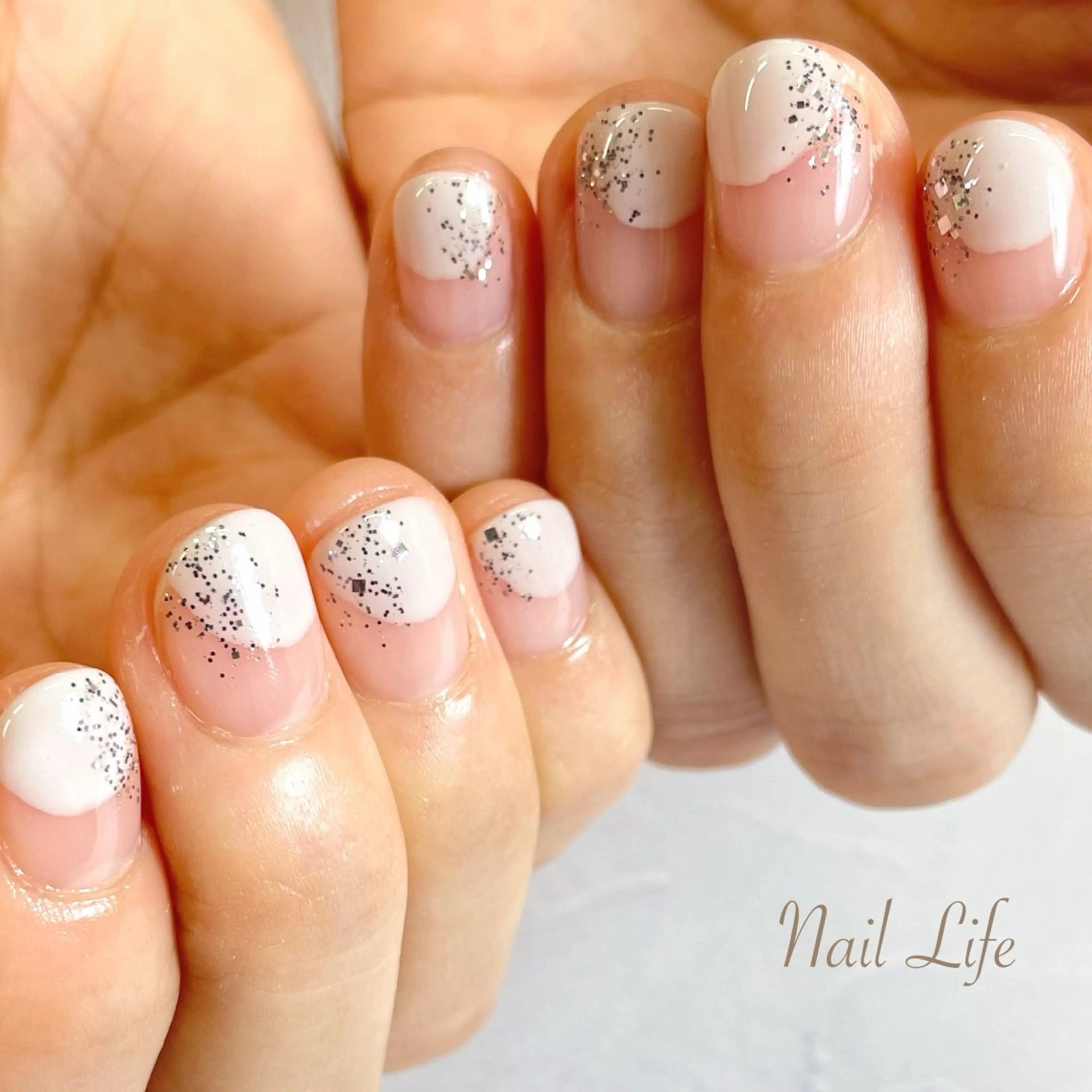 ネイル フレンチネイル ニュアンスネイル 大嶋 めぐみのネイルデザイン