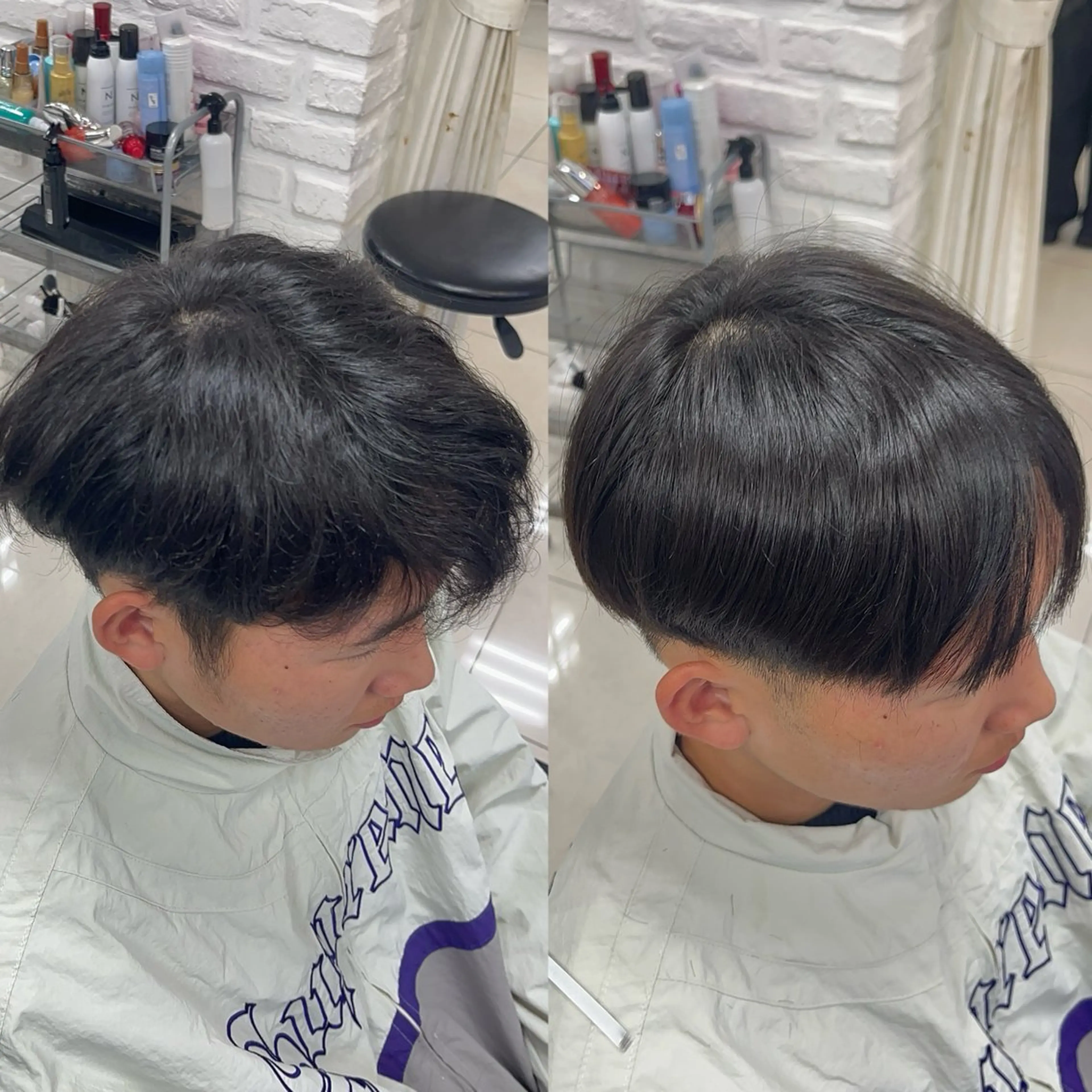 ショート パーマ メンズ カット 縮毛矯正 縮毛矯正指名No.1 艶カラー/SHIMAのヘアスタイル