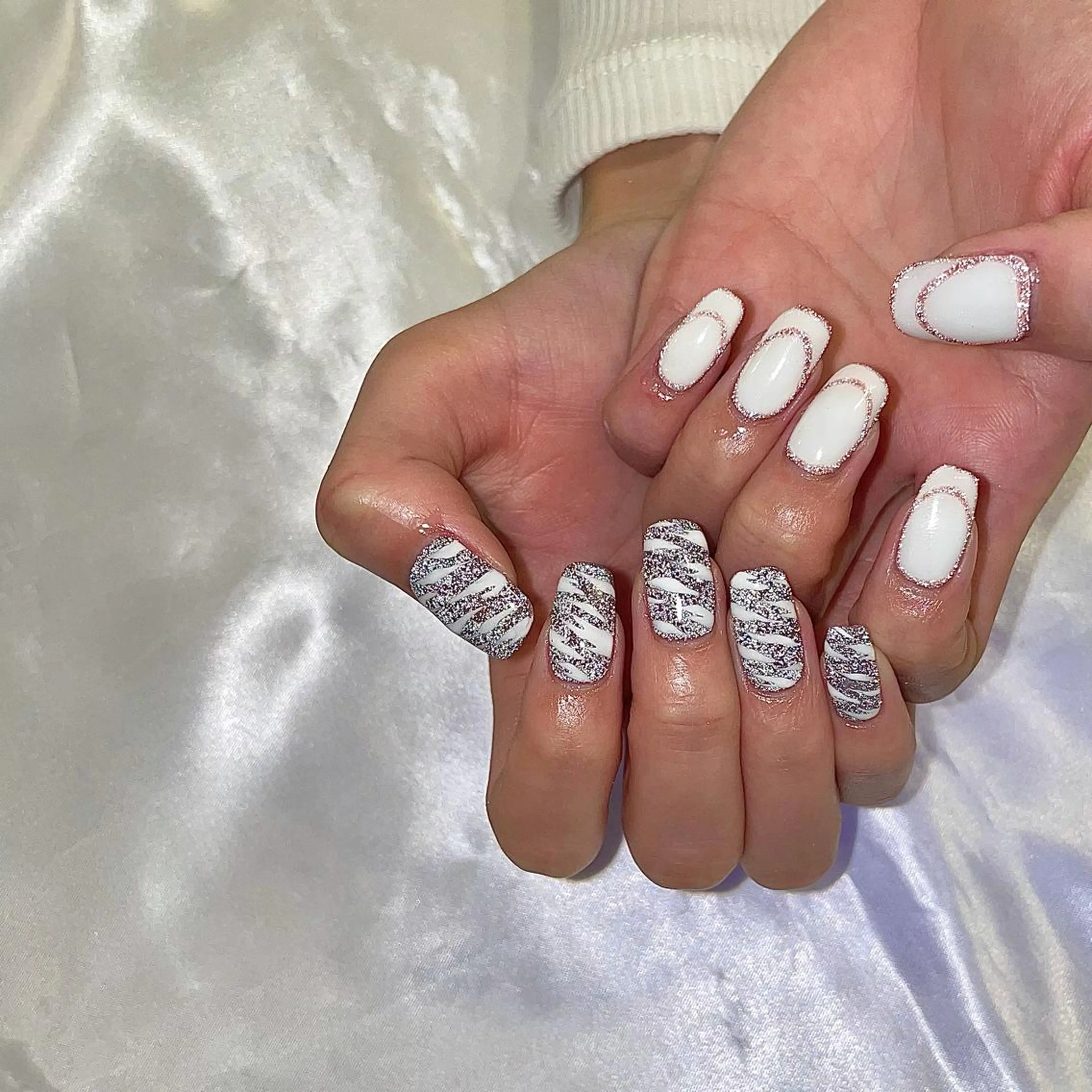 ミディアム カラー パーマ ヘアアレンジ キッズ ネイル マツエク・マツパ アニマル柄 フラッシュネイル nail&eye Aoのマツエク・マツパデザイン