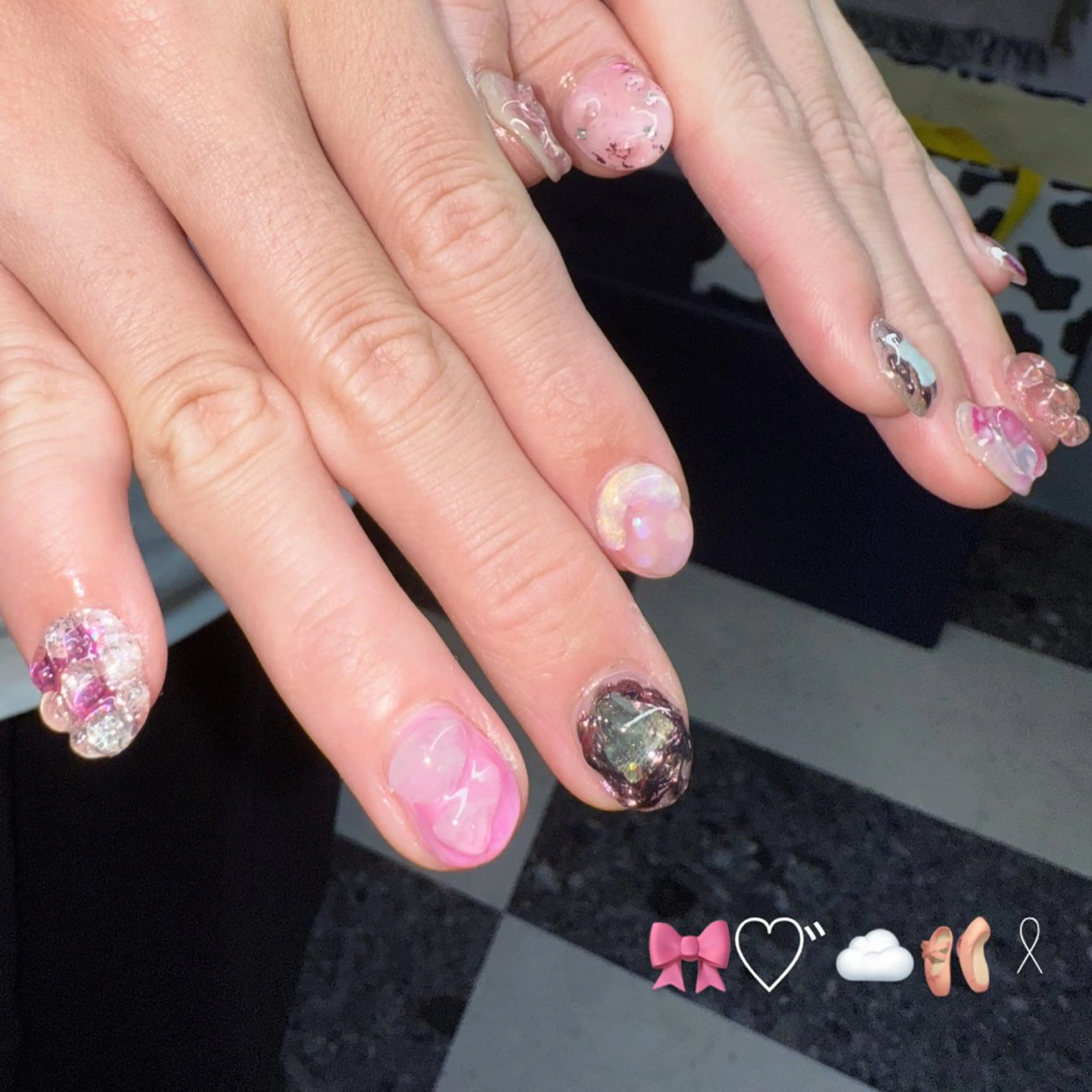 ネイル ニュアンスネイル ピンク シンプルネイル ハンドネイル posa nail モエミのネイルデザイン