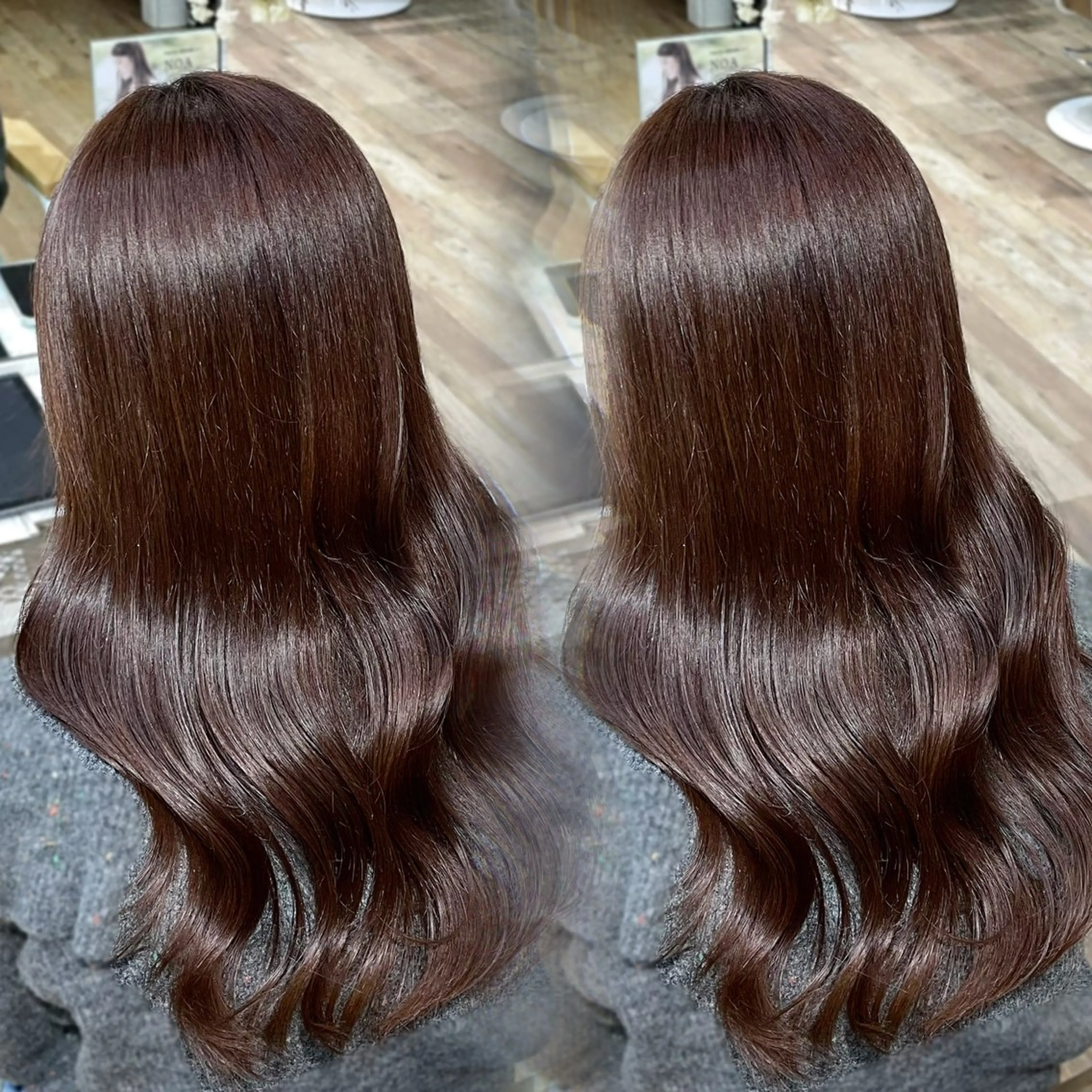 ロング カット ヘアカラー トリートメント ピンク・ラベンダー/ レイヤー/NANAのヘアスタイル