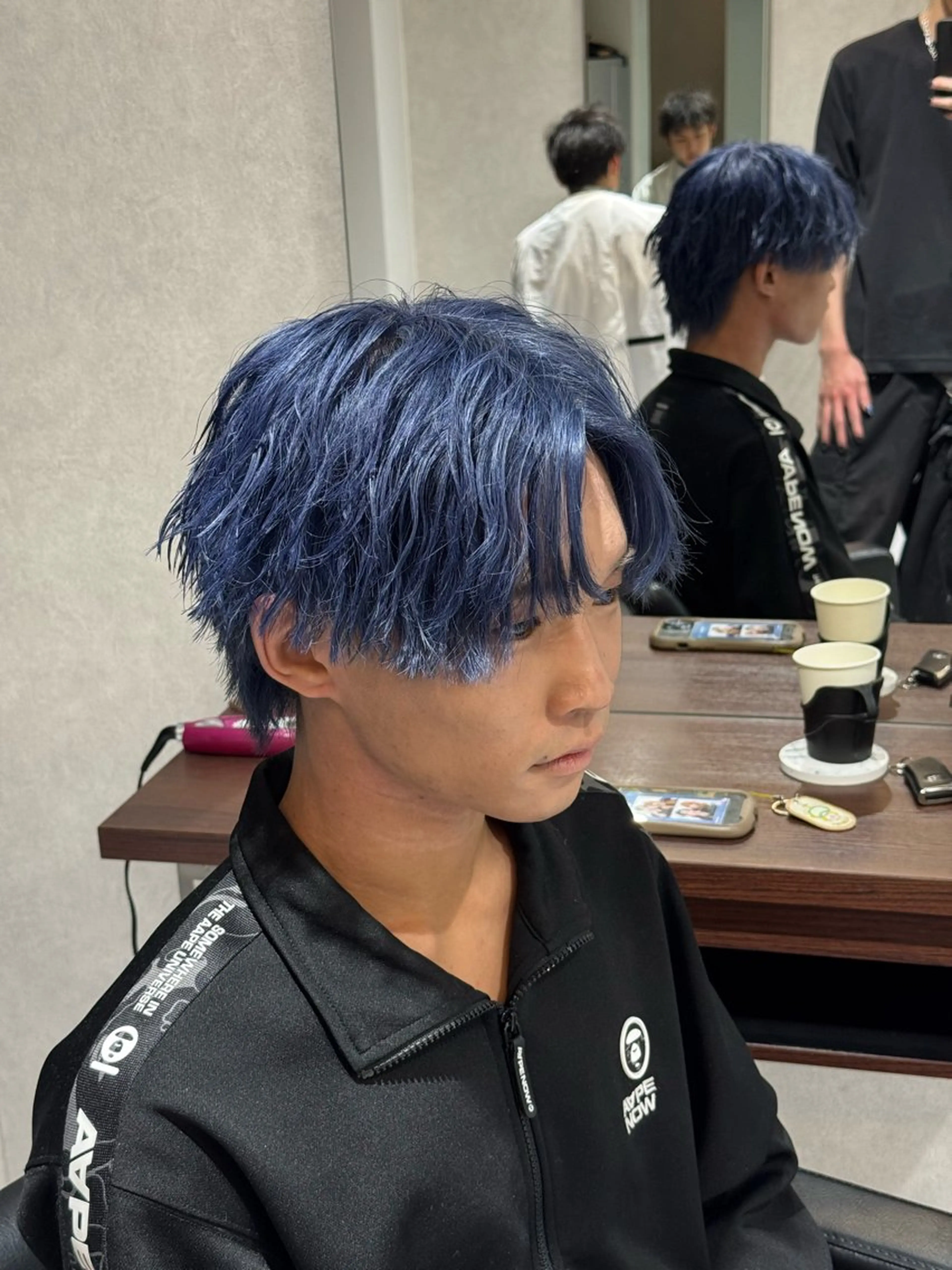 ショート カラー メンズ メンズブリーチ マッシュウルフ マッシュ メンズウルフカット ブリーチ Men’s  hair  Coeur 大和八木駅前店所属・東 拓己のヘアスタイル