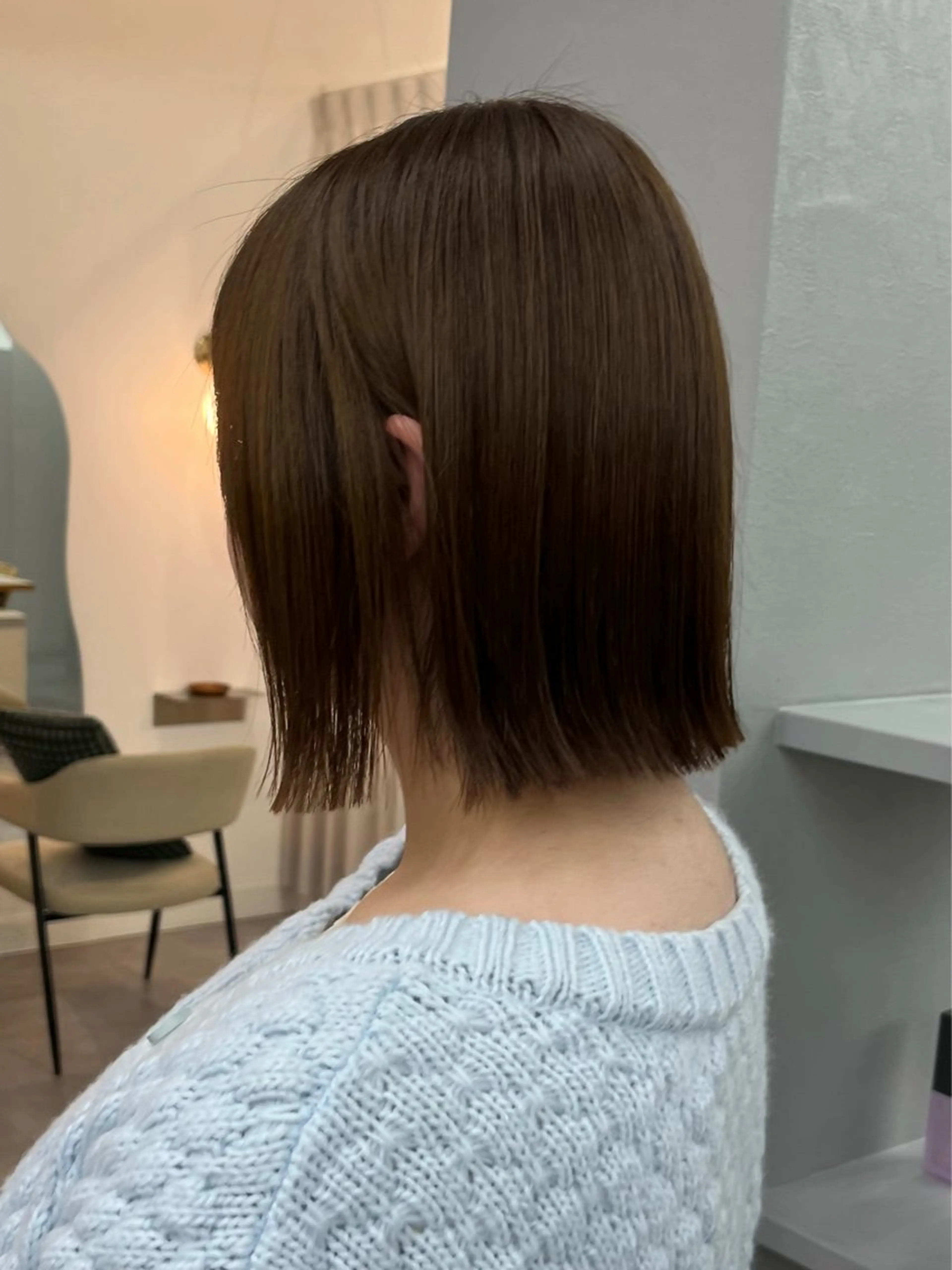 ショート カラー ベージュカラー ヘーゼル ボブ 駒場 まといのヘアスタイル