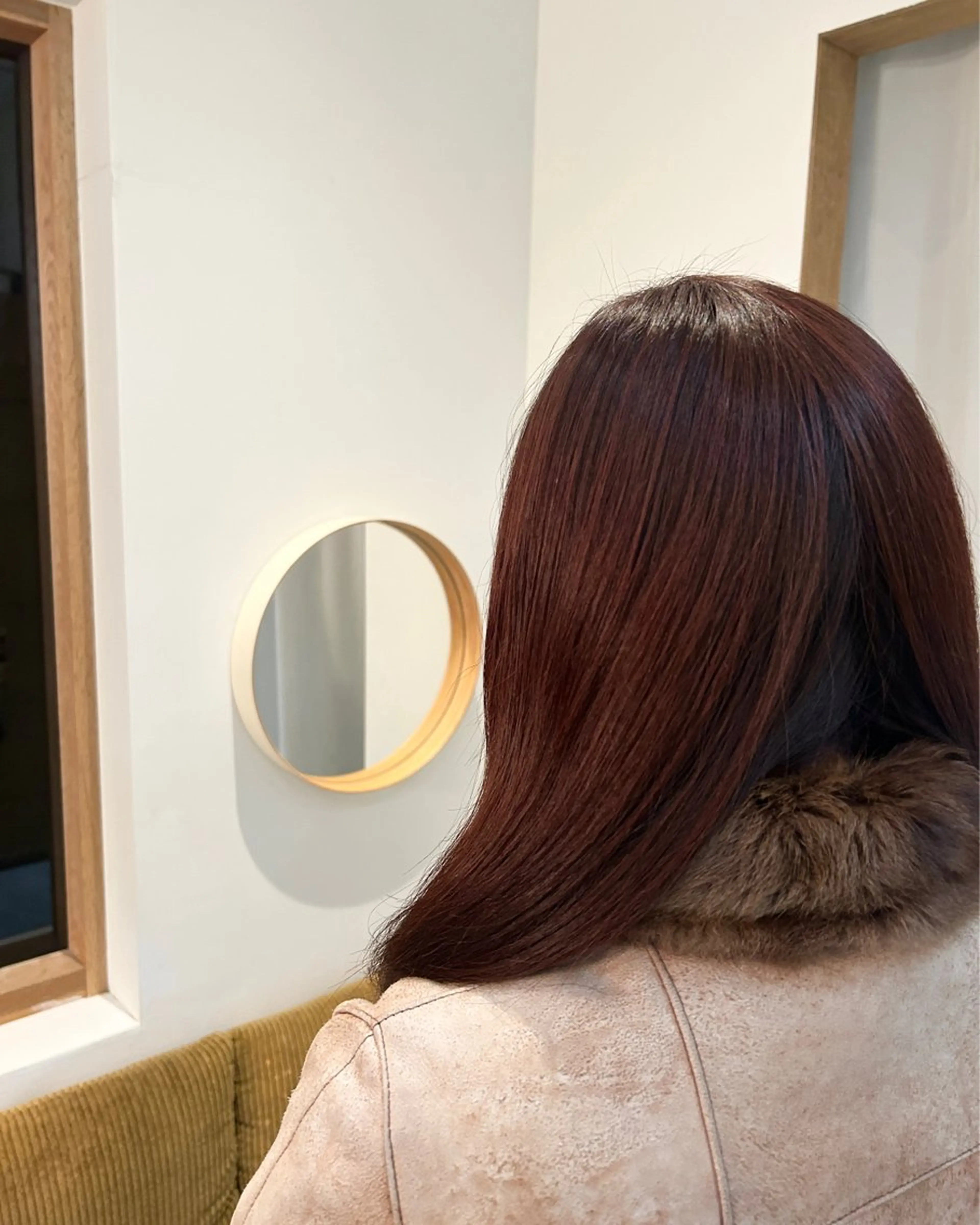 ロング カラー ピンクカラー レッドカラー カラー🫧/鎌倉 縮毛矯正/大空のヘアスタイル