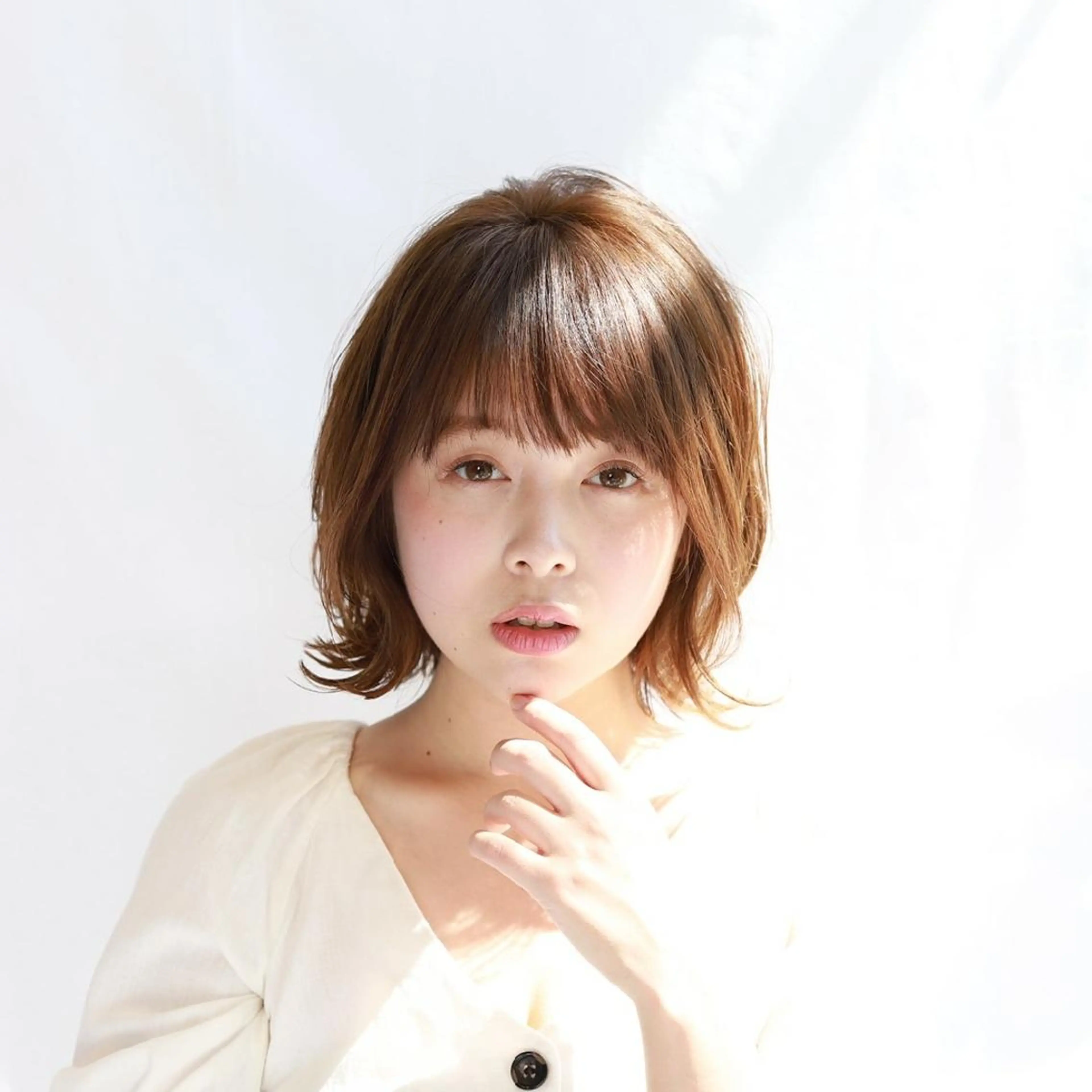 ヘアアレンジ カラー ミディアム 美艶カラー 髪質改善 似合わせカット 銀座のヘアスタイル