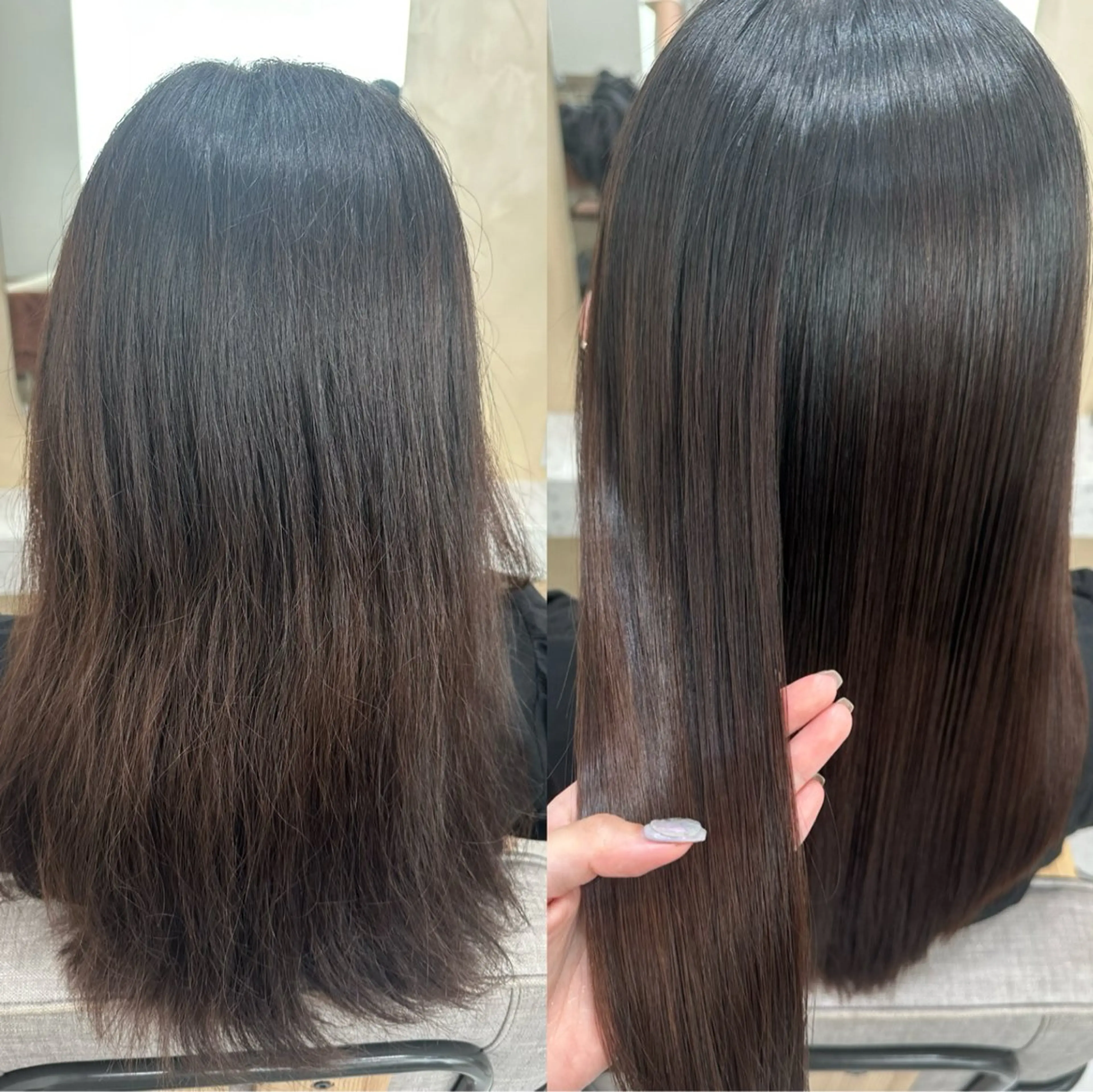 ミディアム カット 縮毛矯正 トリートメント 🌜韓国/艶髪/縮毛 /kokoro🌛のヘアスタイル