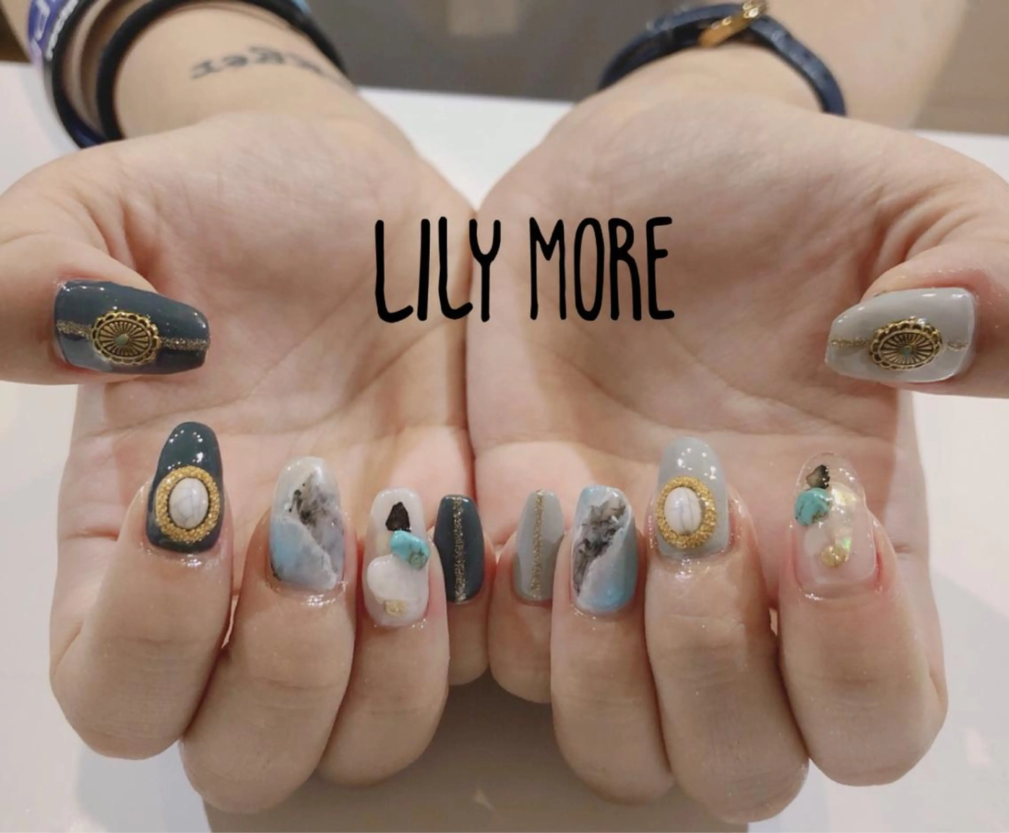 ネイル 大理石ネイル(マーブル) Lily closetのネイルデザイン