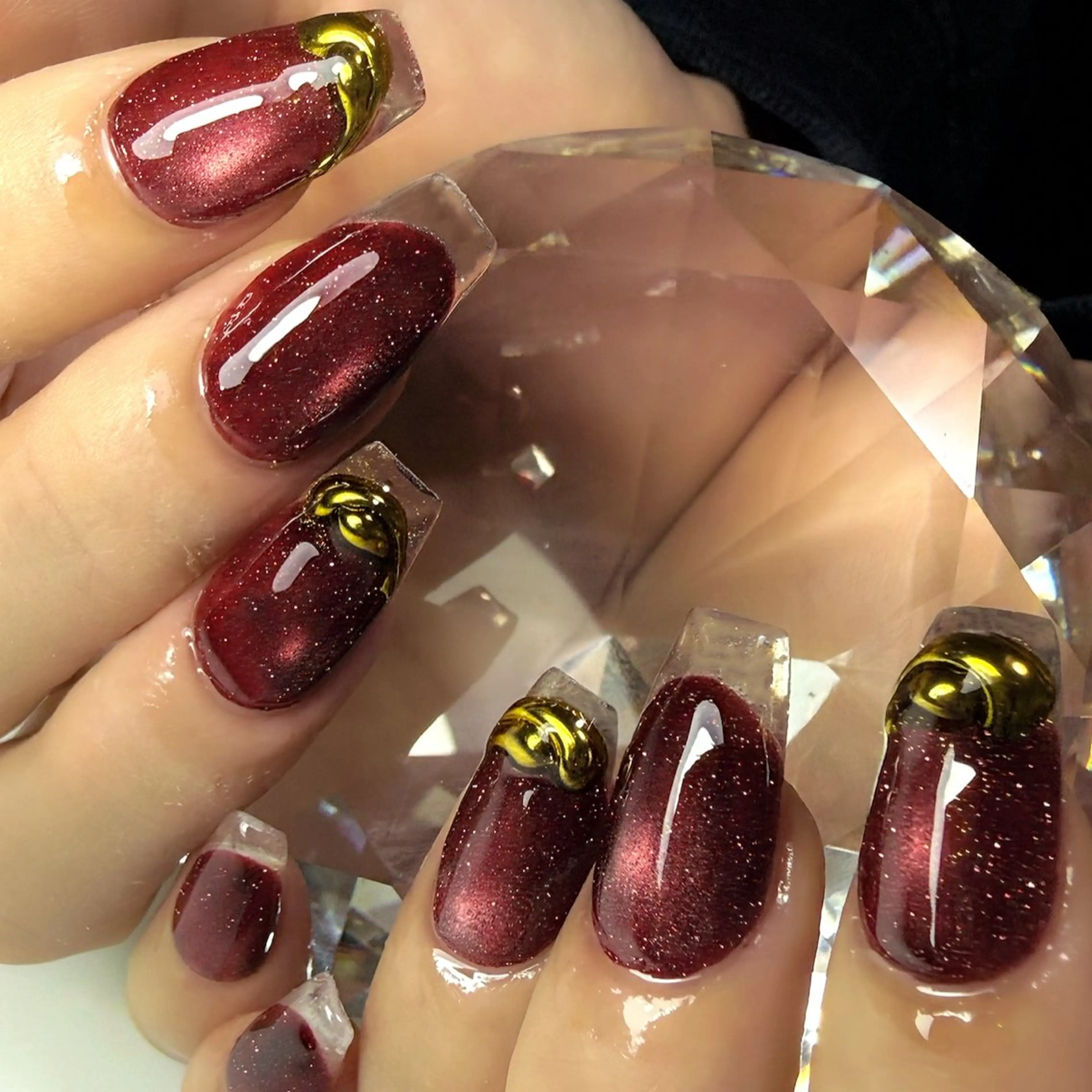 ネイル クリアネイル フレンチネイル ハンドネイル Rose Glass 高蔵寺店のネイルデザイン