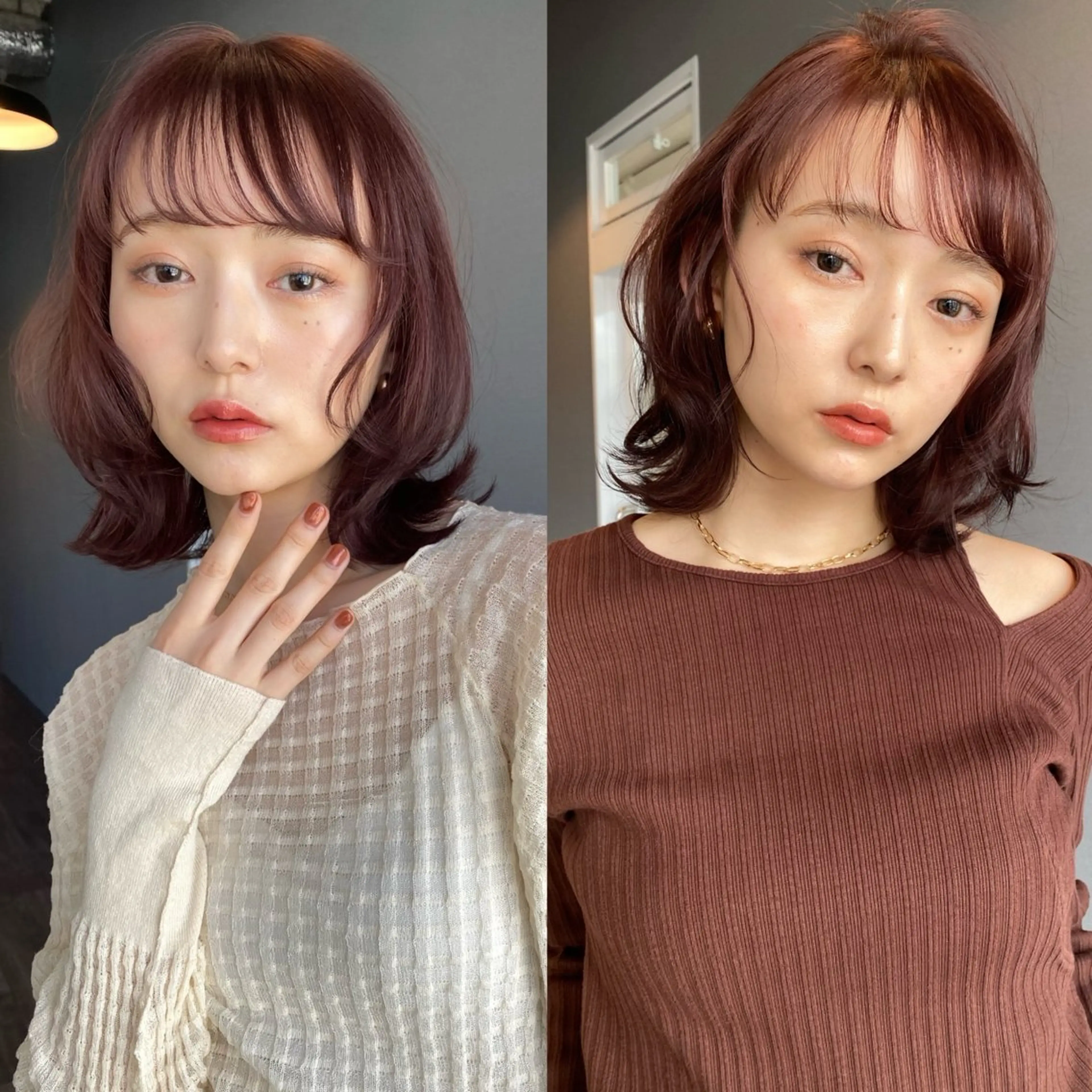 ミディアム カット ヘアカラー トリートメント 似合わせカラーパーマ 🌿kitin米川のヘアスタイル