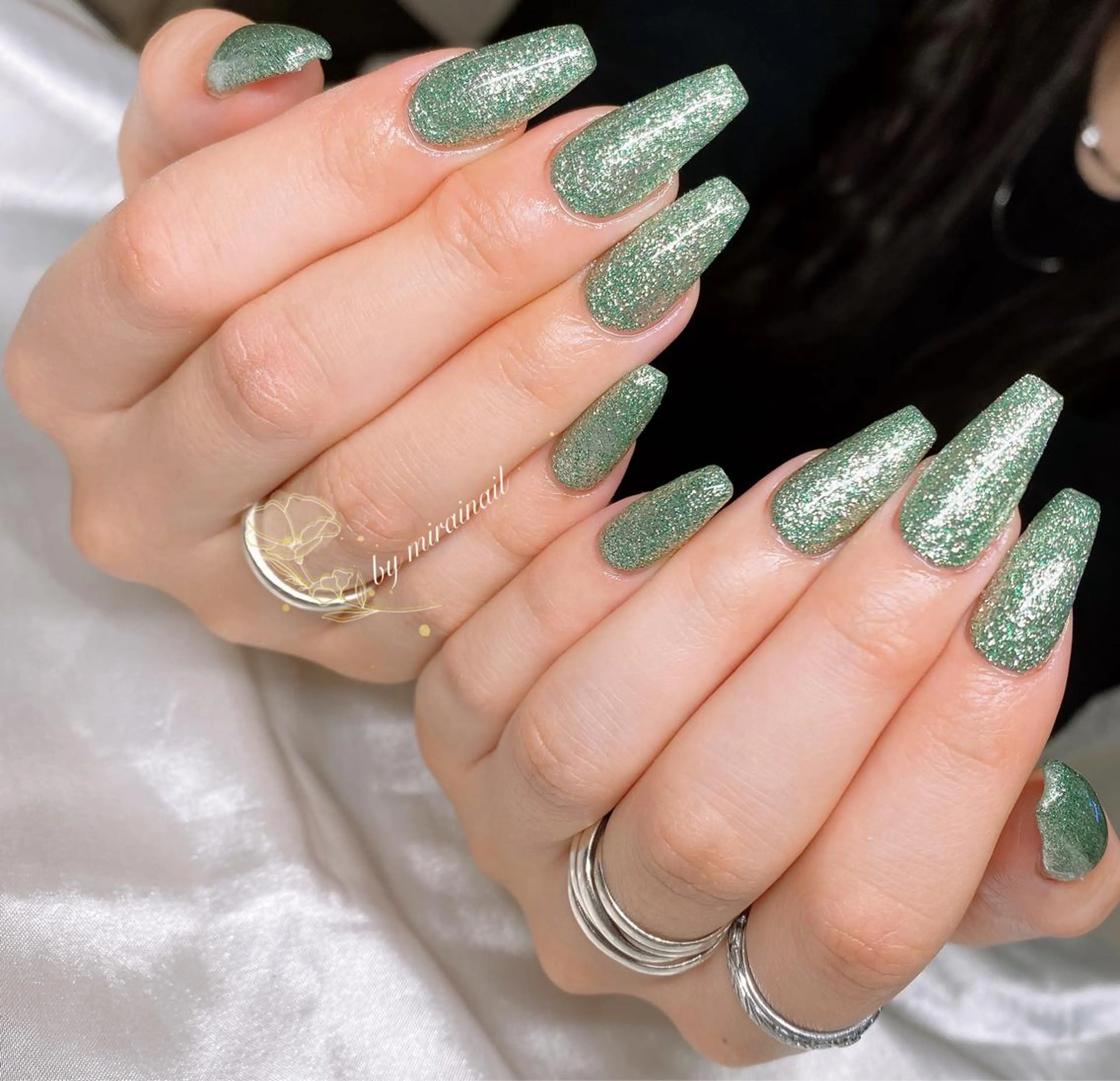 💅ハンドネイル💅🫧チップ長さだし🩵ワンカラーorラメグラ💰8890【新規オフ無料】の写真
