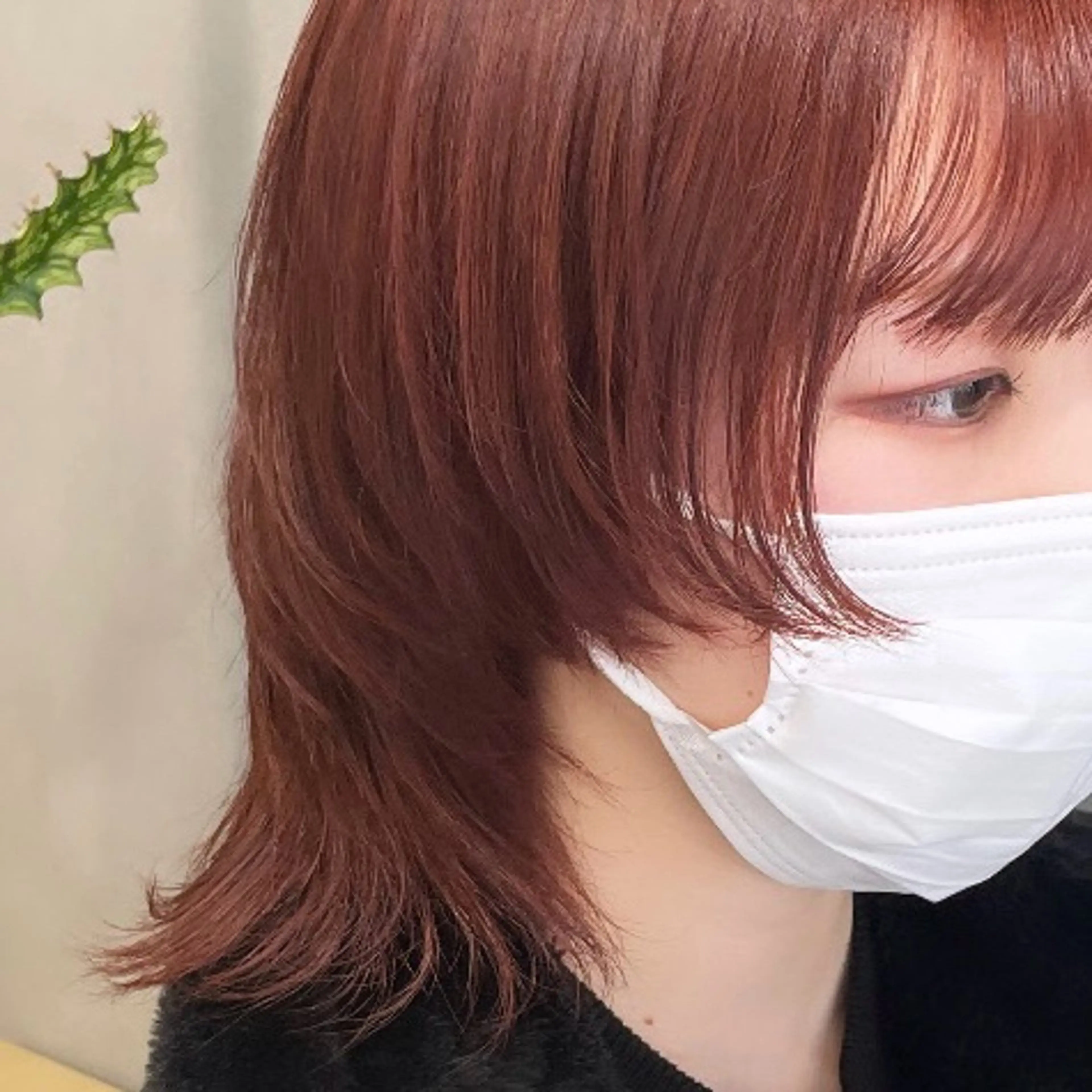 ミディアム カラー レッドカラー Rui/透明感カラー 暖色/レイヤーカットのヘアスタイル