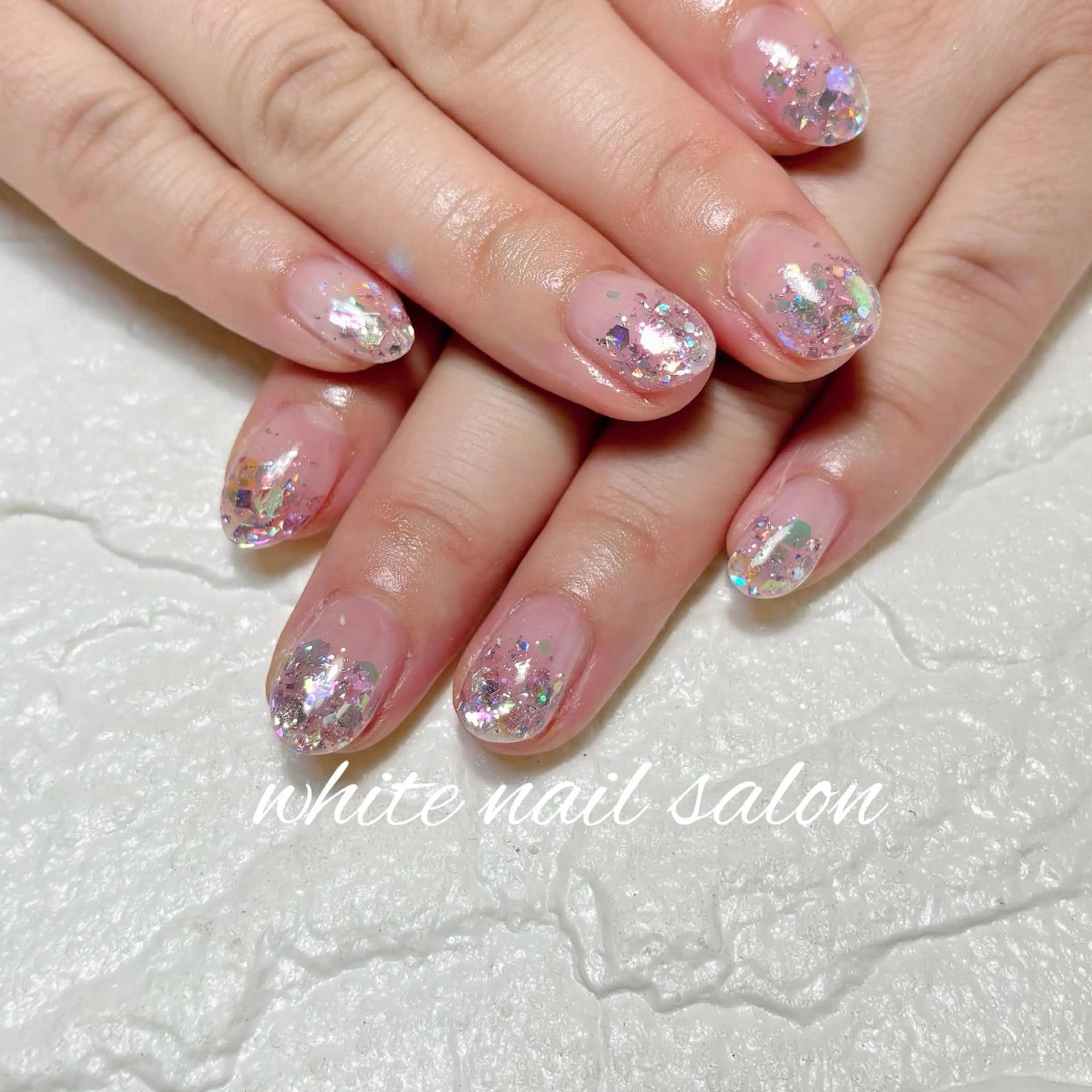 ネイル フットネイル ホワイト ハンドネイル white nail salonのネイルデザイン