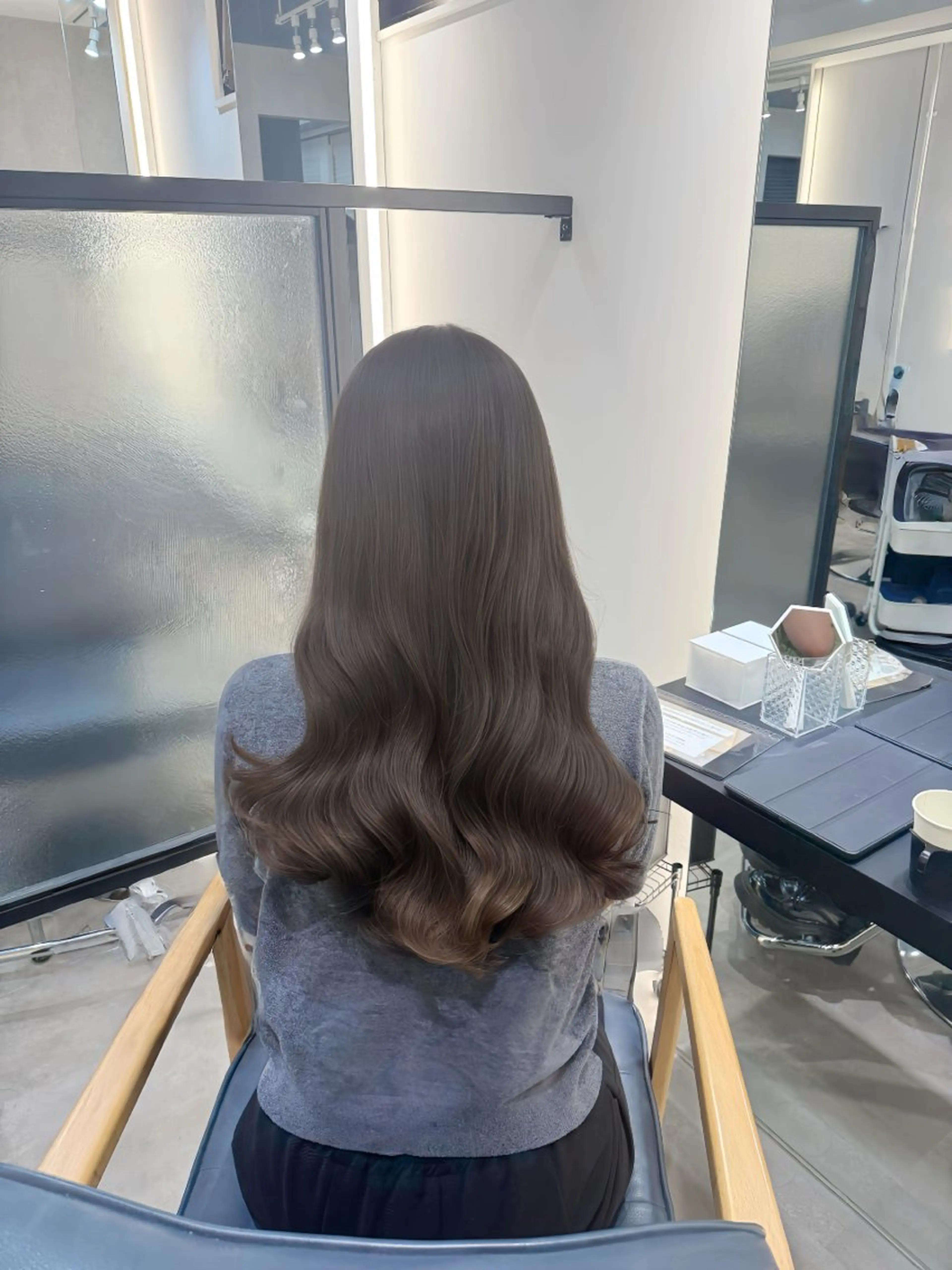 ロング カラー パーマ 韓国ヘア/韓国風 パーマ/kazueのヘアスタイル