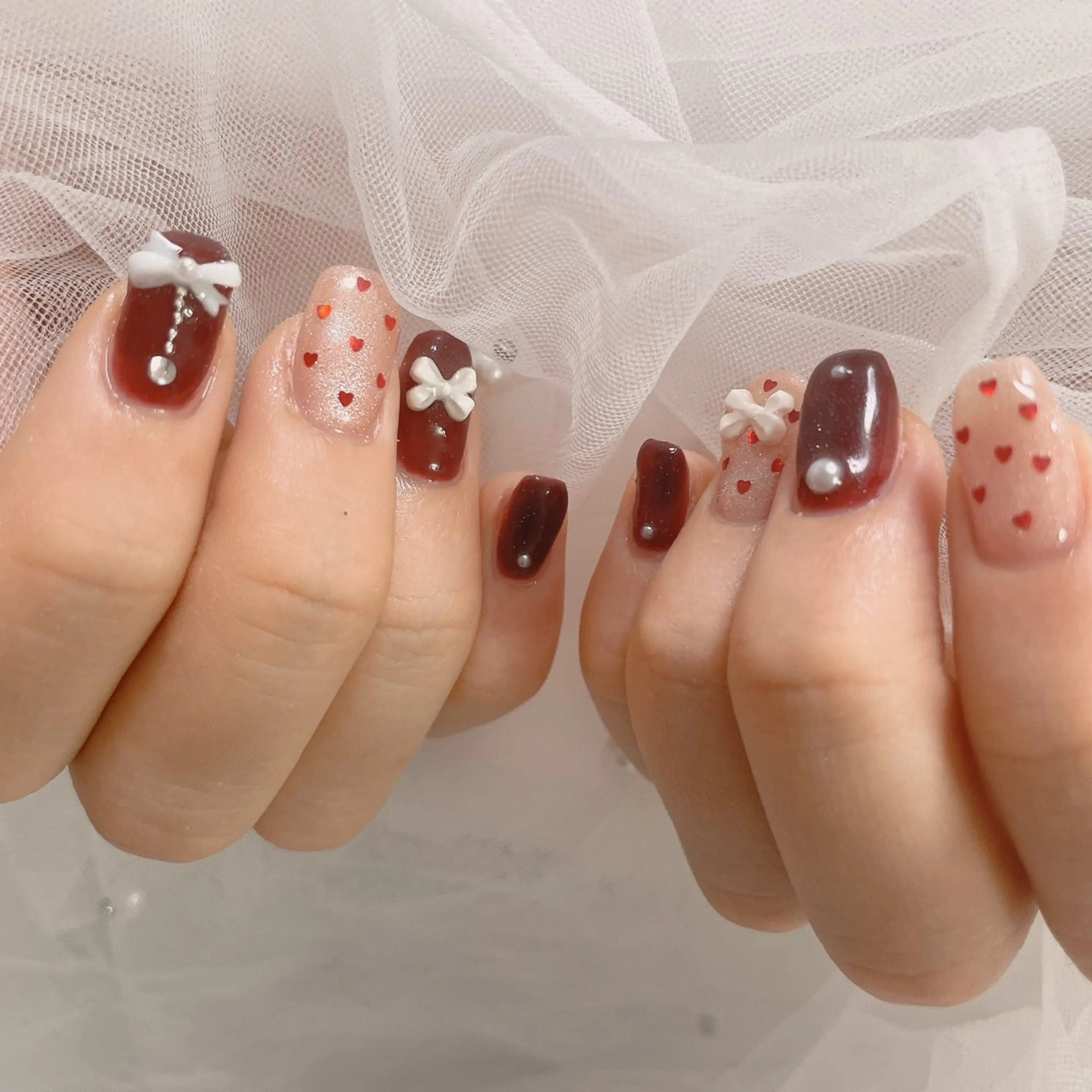 🎀シンプルデザイン10本【¥4700】　　　　他店オフ無料、長さだしや補強も2本まで料金込み⋈*｡ﾟの写真