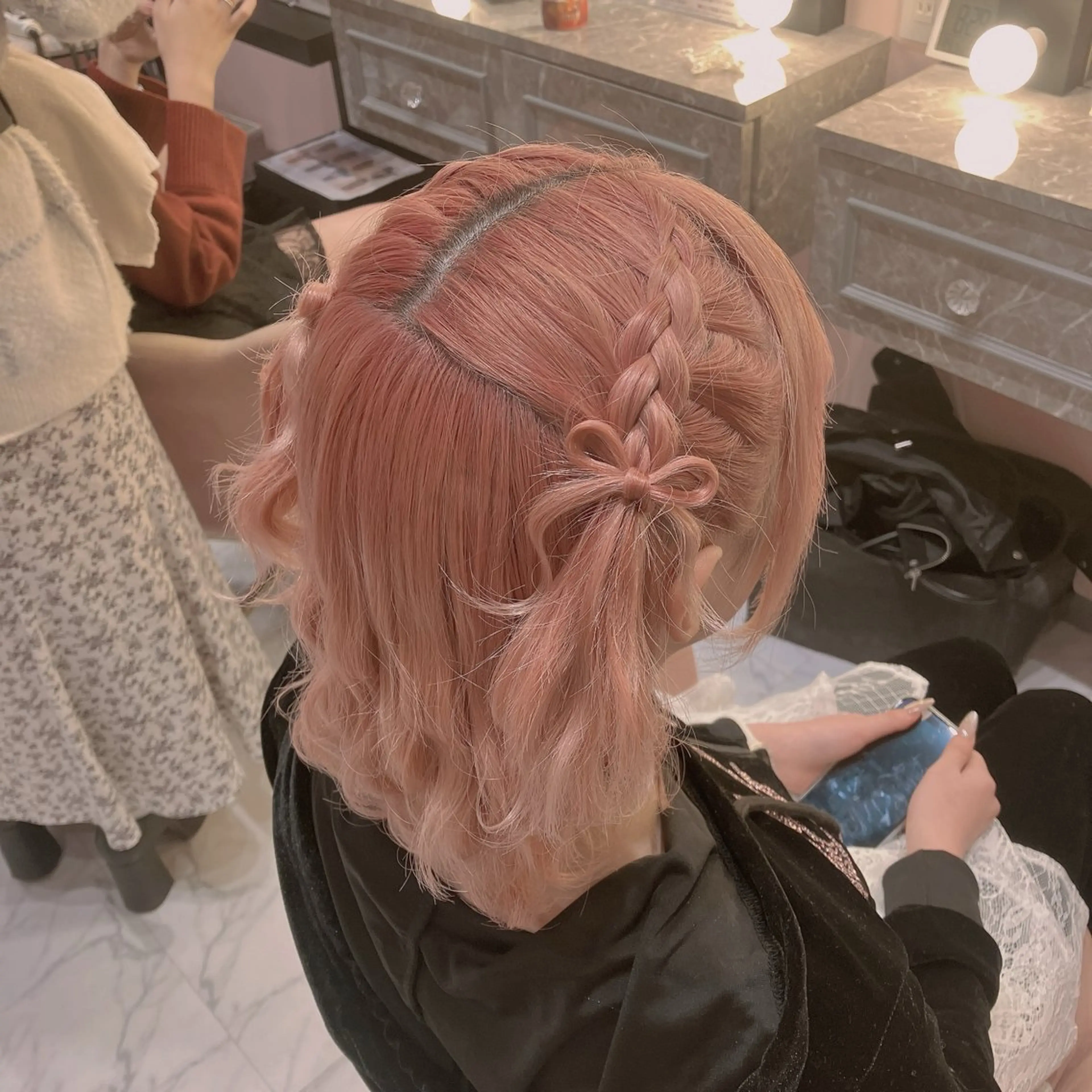 ミディアム ヘアアレンジ ボブ ヘアセット Seventeen 秋葉原　୨୧ あすかのヘアスタイル