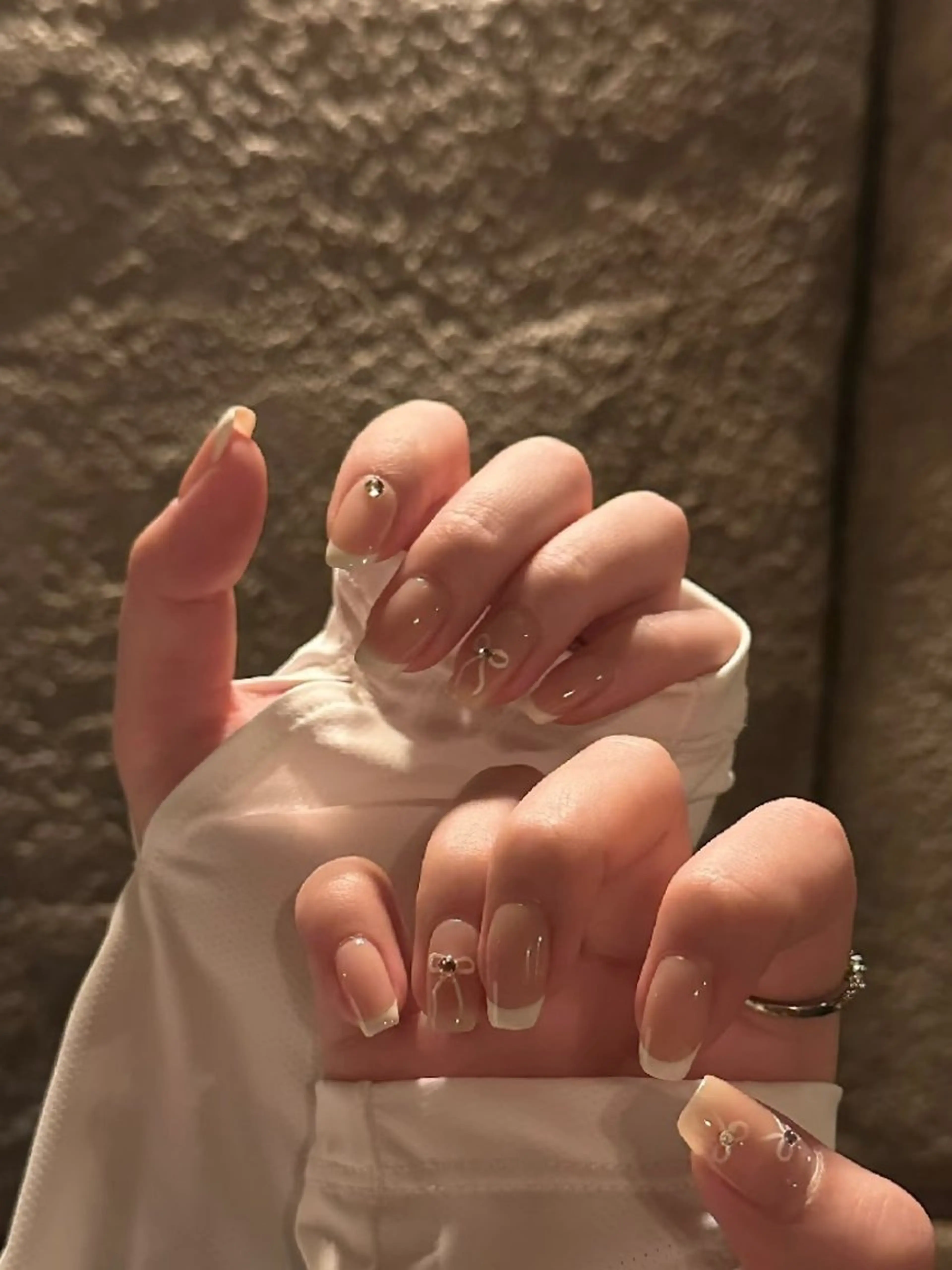 【2級持ち研修ネイリスト】フランチネイル+ベースワンカラー付き¥3990の写真