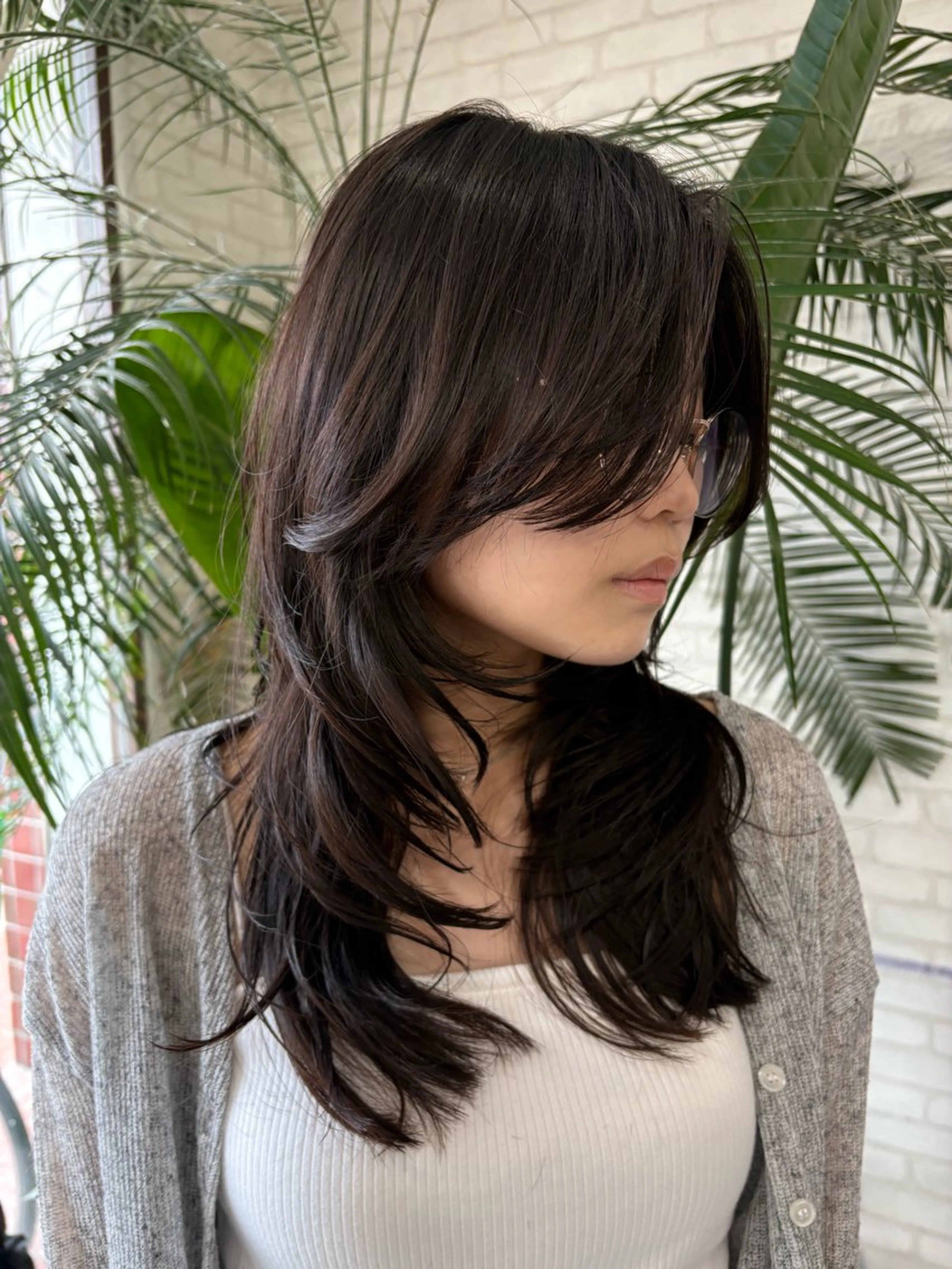 セミロング カット coco terrace所属・海外風ハイライト CHIHIROのヘアスタイル