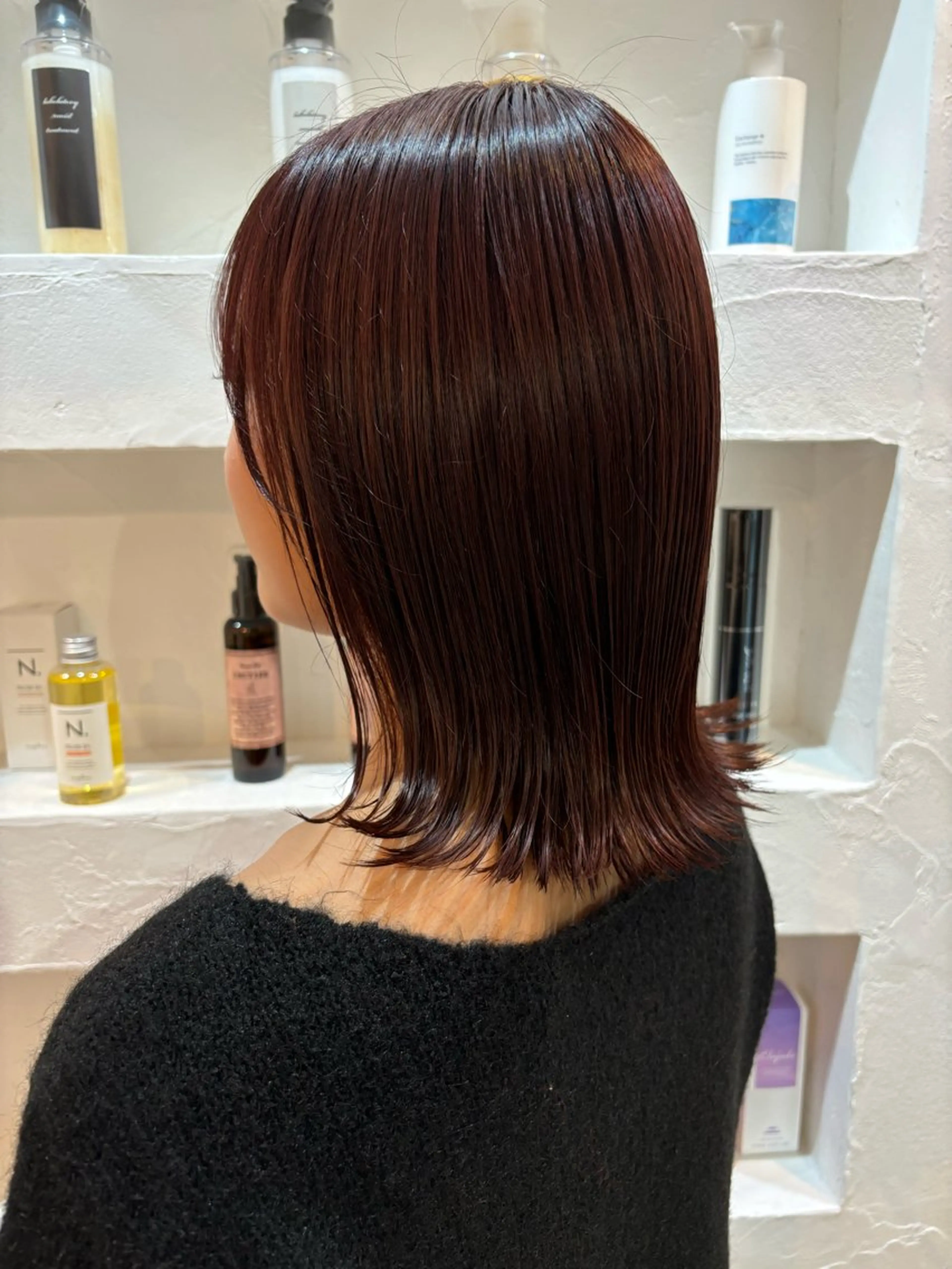 ミディアム 顔周りの似合わせ特化 井手麻梨栄のヘアスタイル