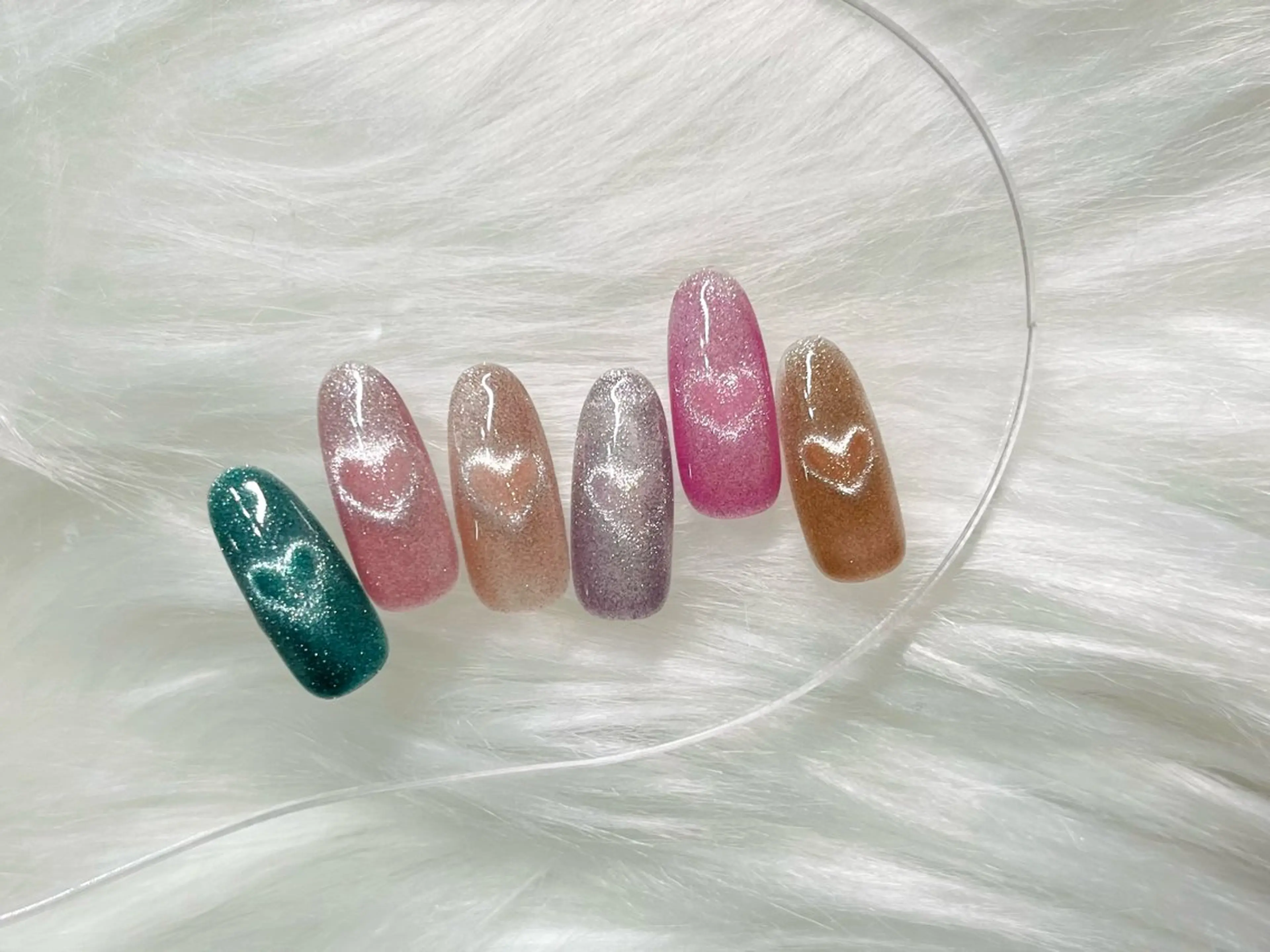 ネイル アートネイル ハート マグネットネイル haruka joieangeのネイルデザイン