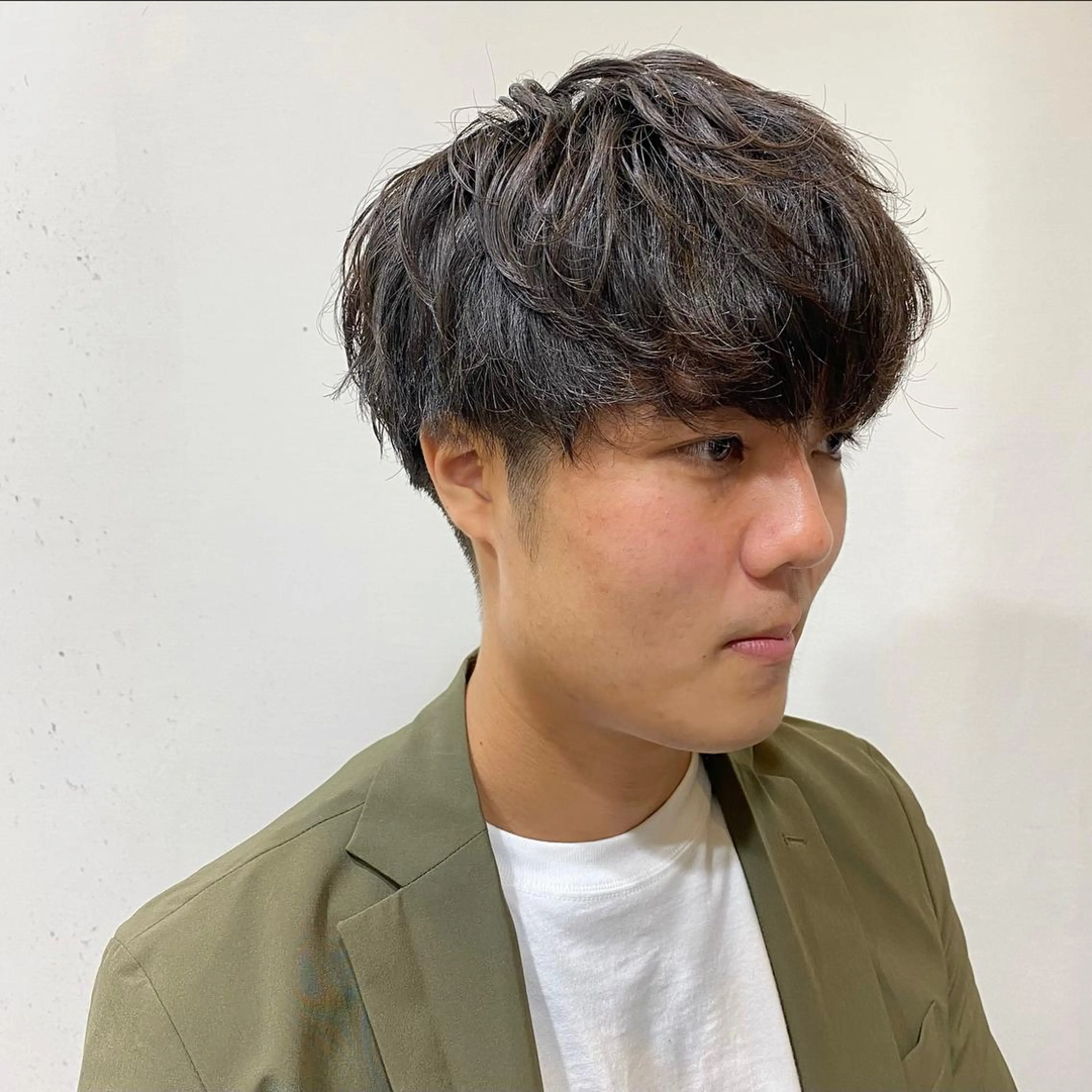 パーマ メンズ マッシュ カット パーマ トリートメント JINKIメンズ特化 メンズカットパーマのヘアスタイル