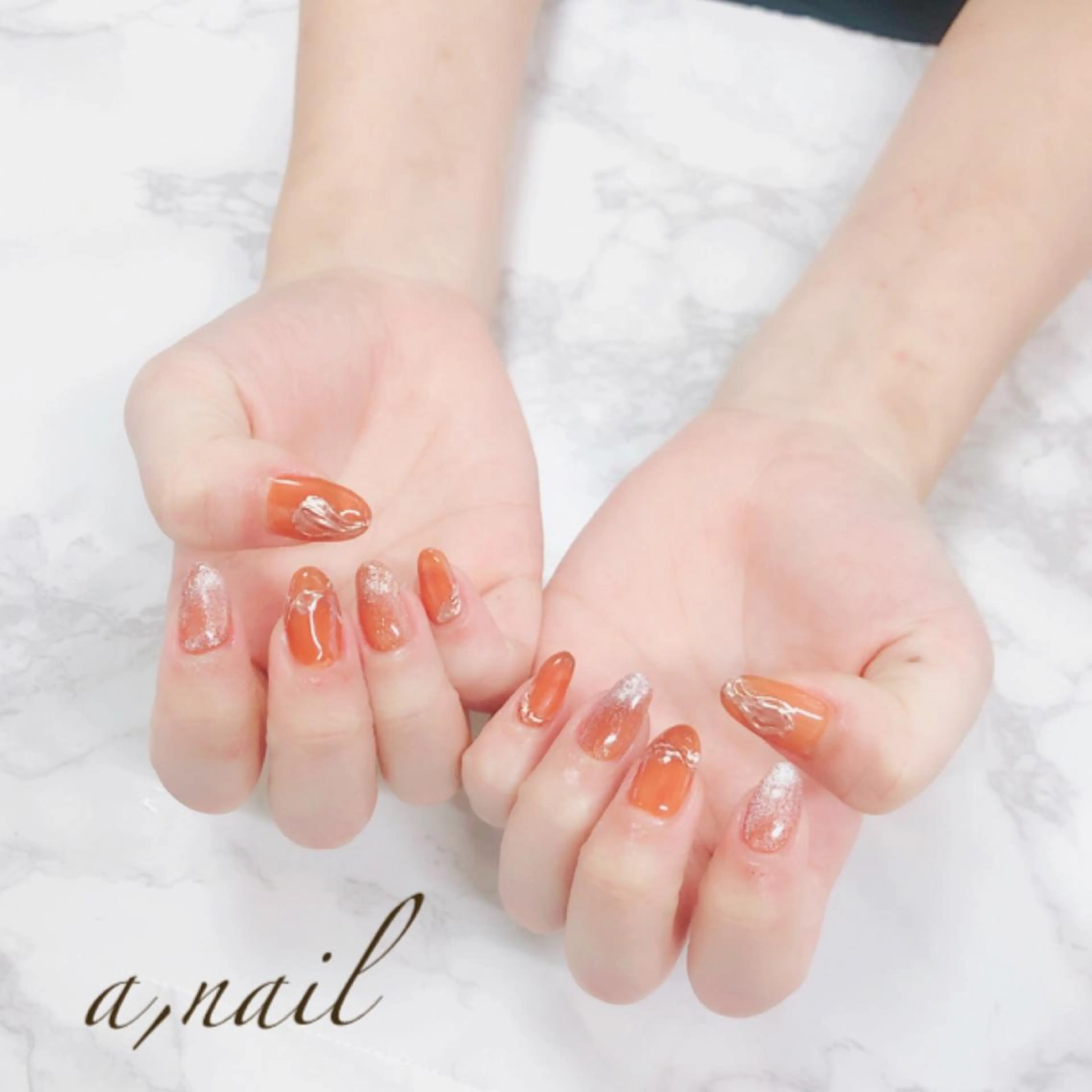 ネイル フットネイル ジェルネイル グラデーション マグネットネイル ミラーネイル ハンドネイル ネイルサロン エーネイルのネイルデザイン