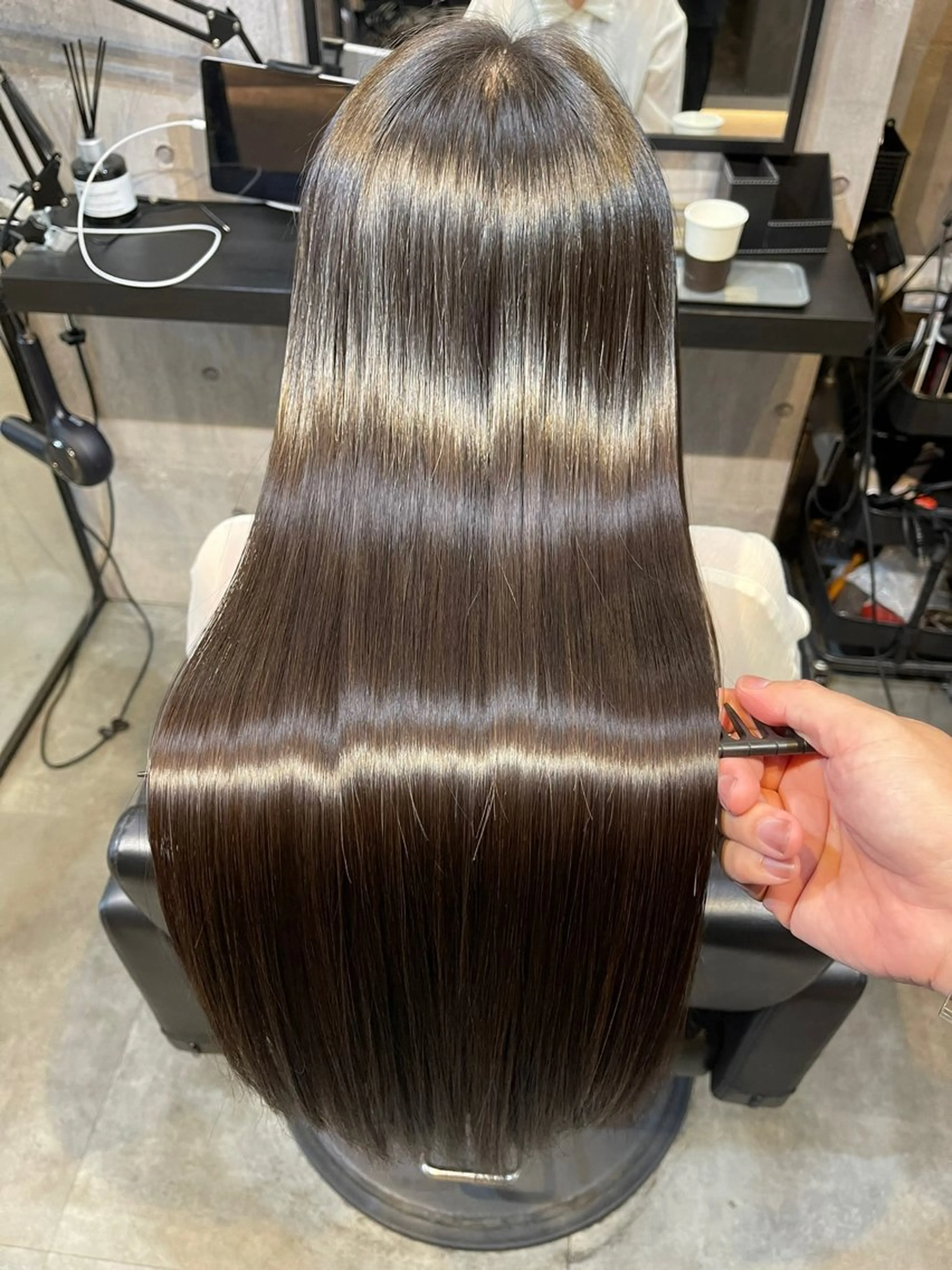 ロング カラー 髪質改善 トリートメント 酸熱トリートメント 髪質改善縮毛矯正 💍谷口克也のヘアスタイル