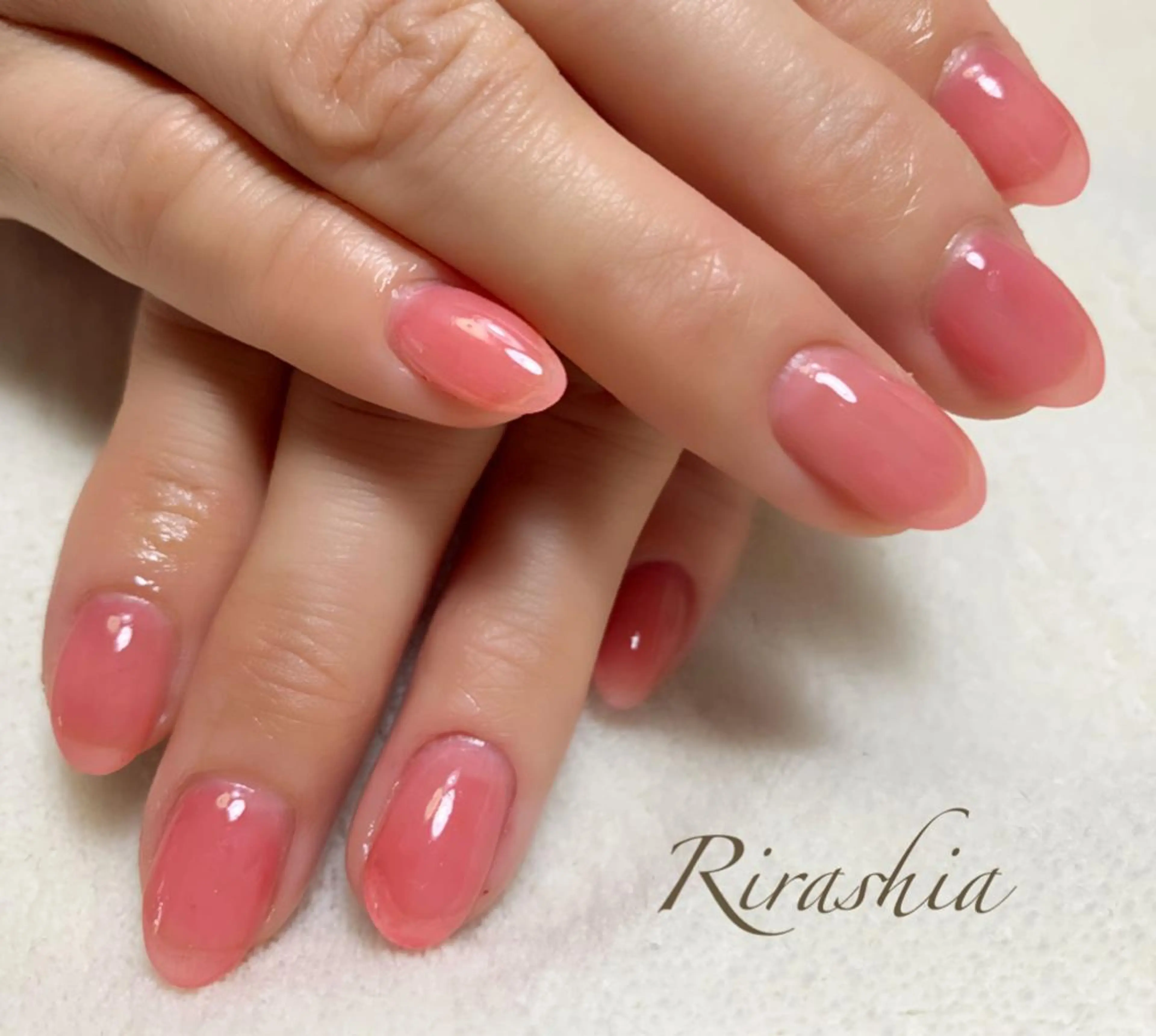 ネイル ジェルネイル ハンドネイル ハンドケア うる艶♡透明感ネイル Rirashiaのネイルデザイン