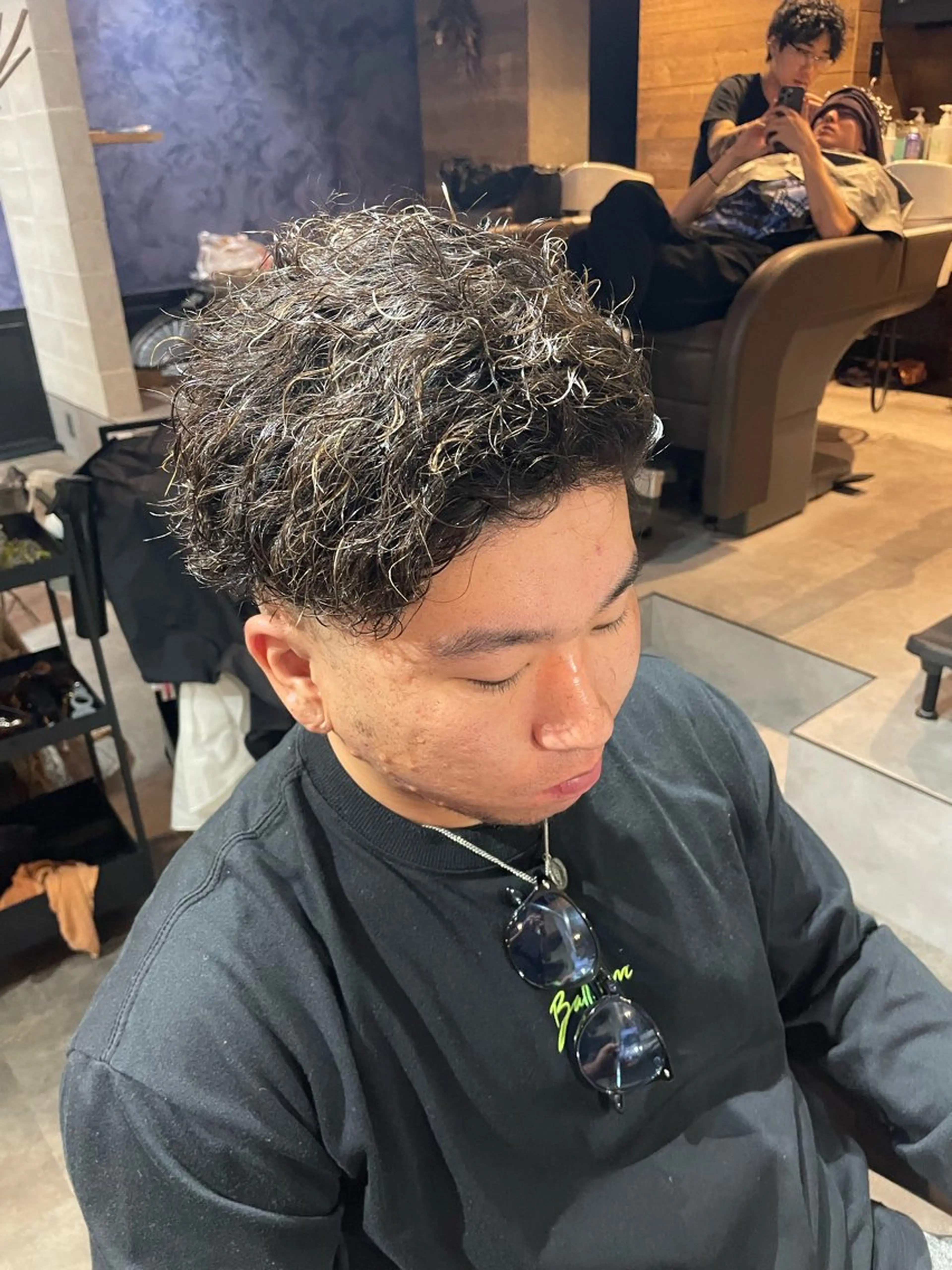 パーマ メンズ カット パーマ litbyfifth 濵崎寛太のヘアスタイル