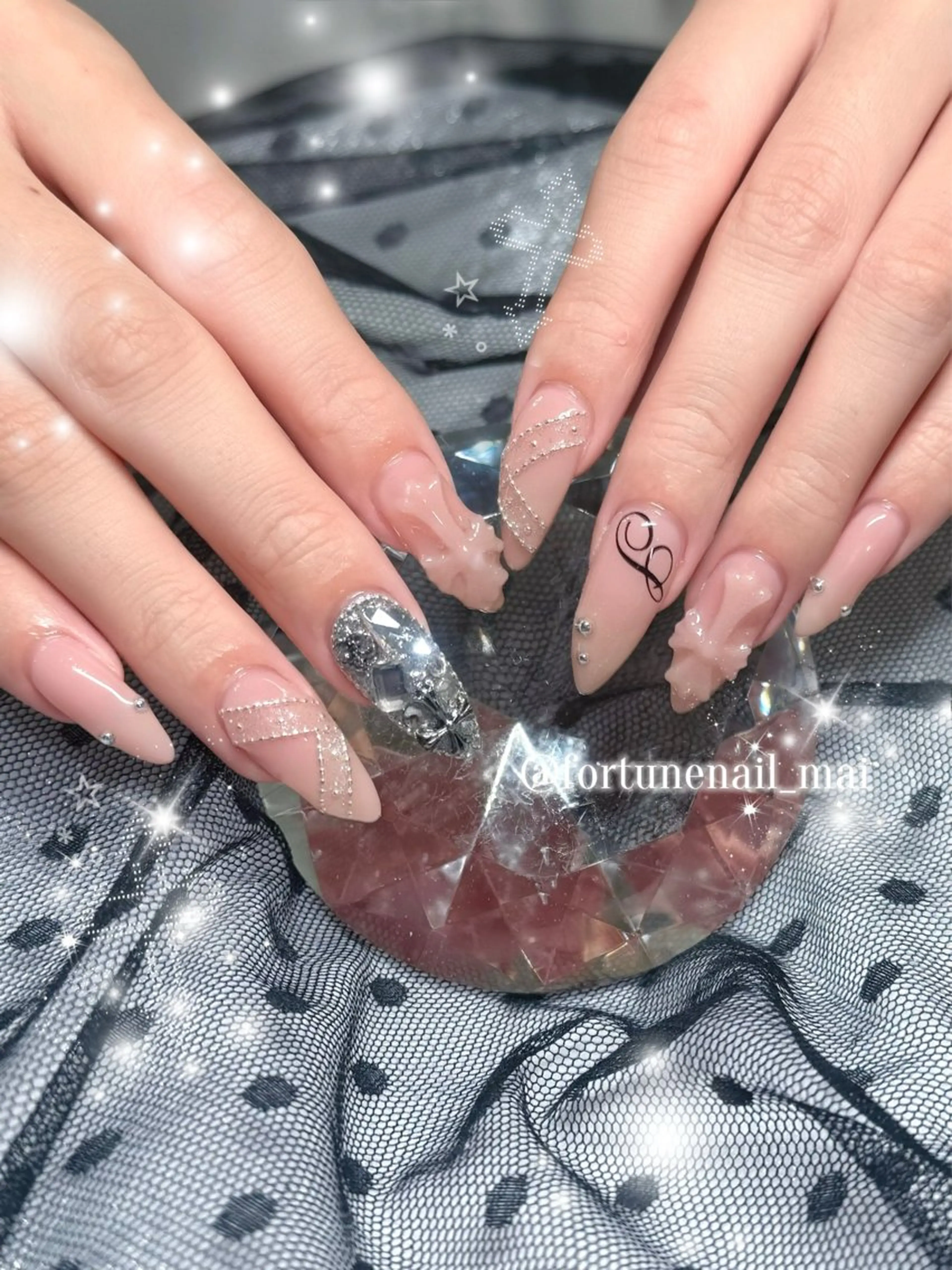 ネイル ハンドネイル 🎀Mai 🎀4/8空のネイルデザイン