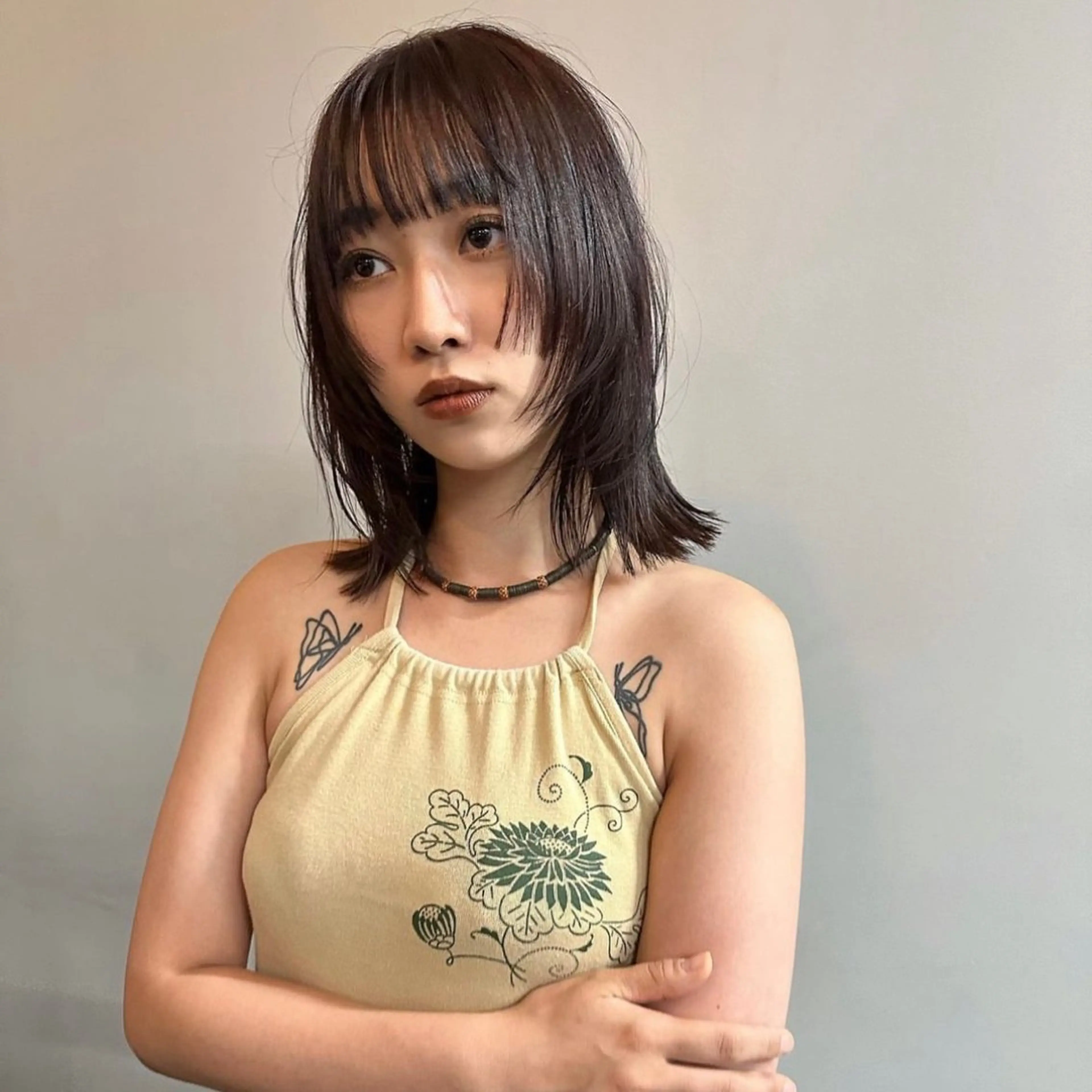 ミディアム ミディアムレイヤー 顔周りカット レイヤーカット ボブ/顔周りレイヤー 似合わせcut🪽のヘアスタイル