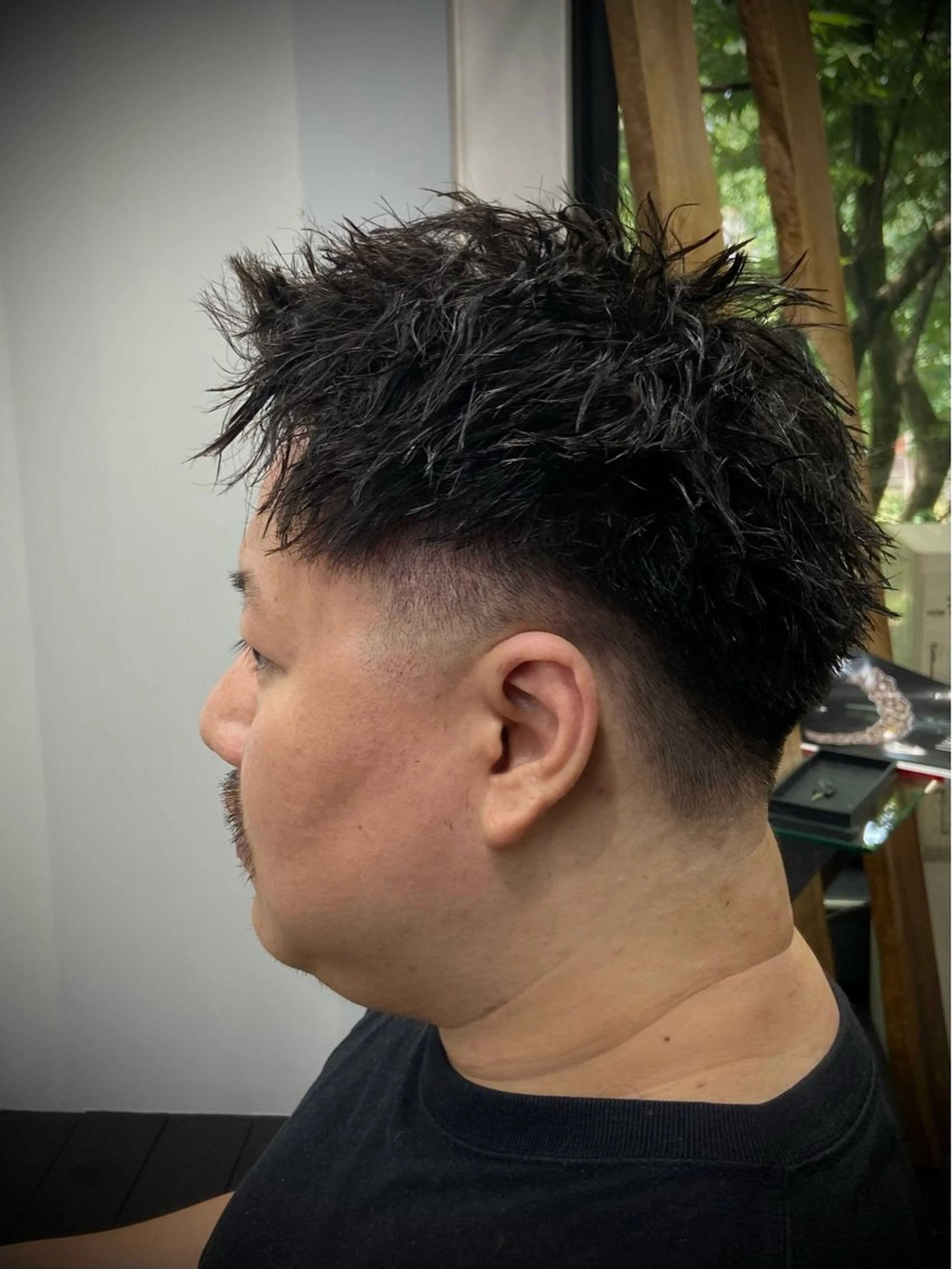 ショート パーマ メンズ 柄﨑 比呂/ancielのヘアスタイル