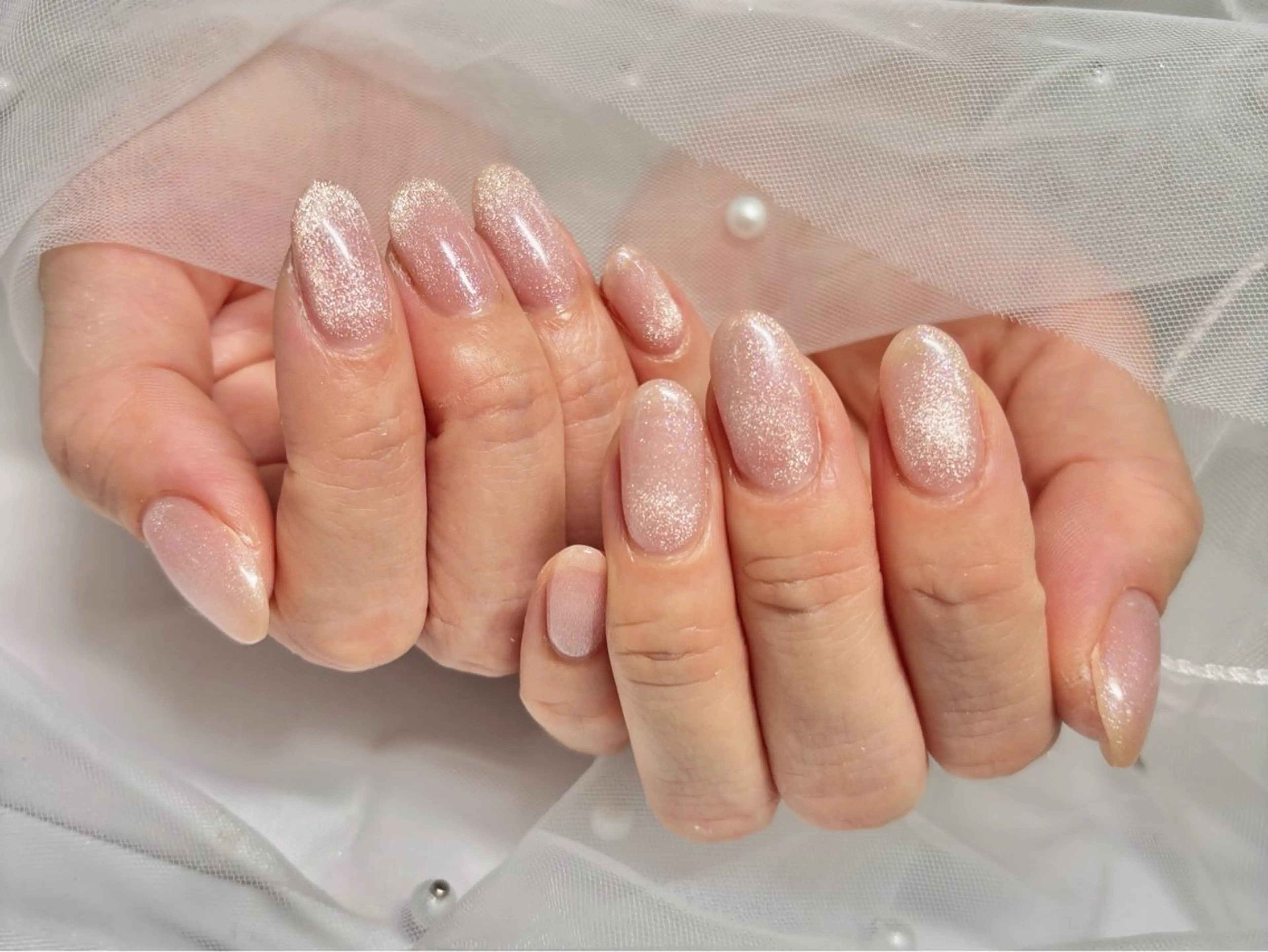 ネイル ピンク ピンクベージュ eight nail 渋谷駅前店所属・makoto 🐻‍❄️のネイルデザイン