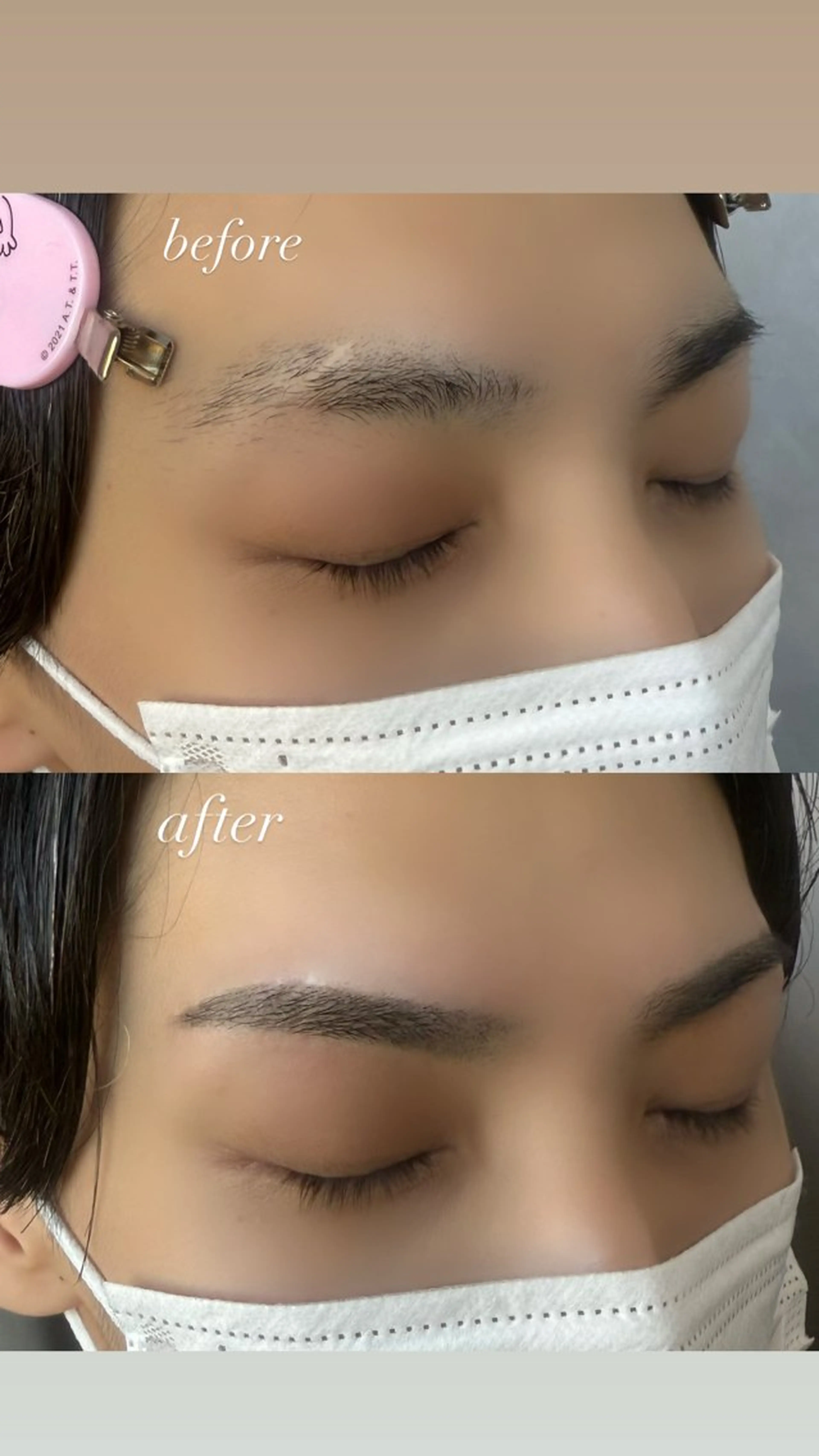 アイブロウ ワックス脱毛 🦋joieange .𝑵𝑶𝑨🦋のマツエク・マツパデザイン