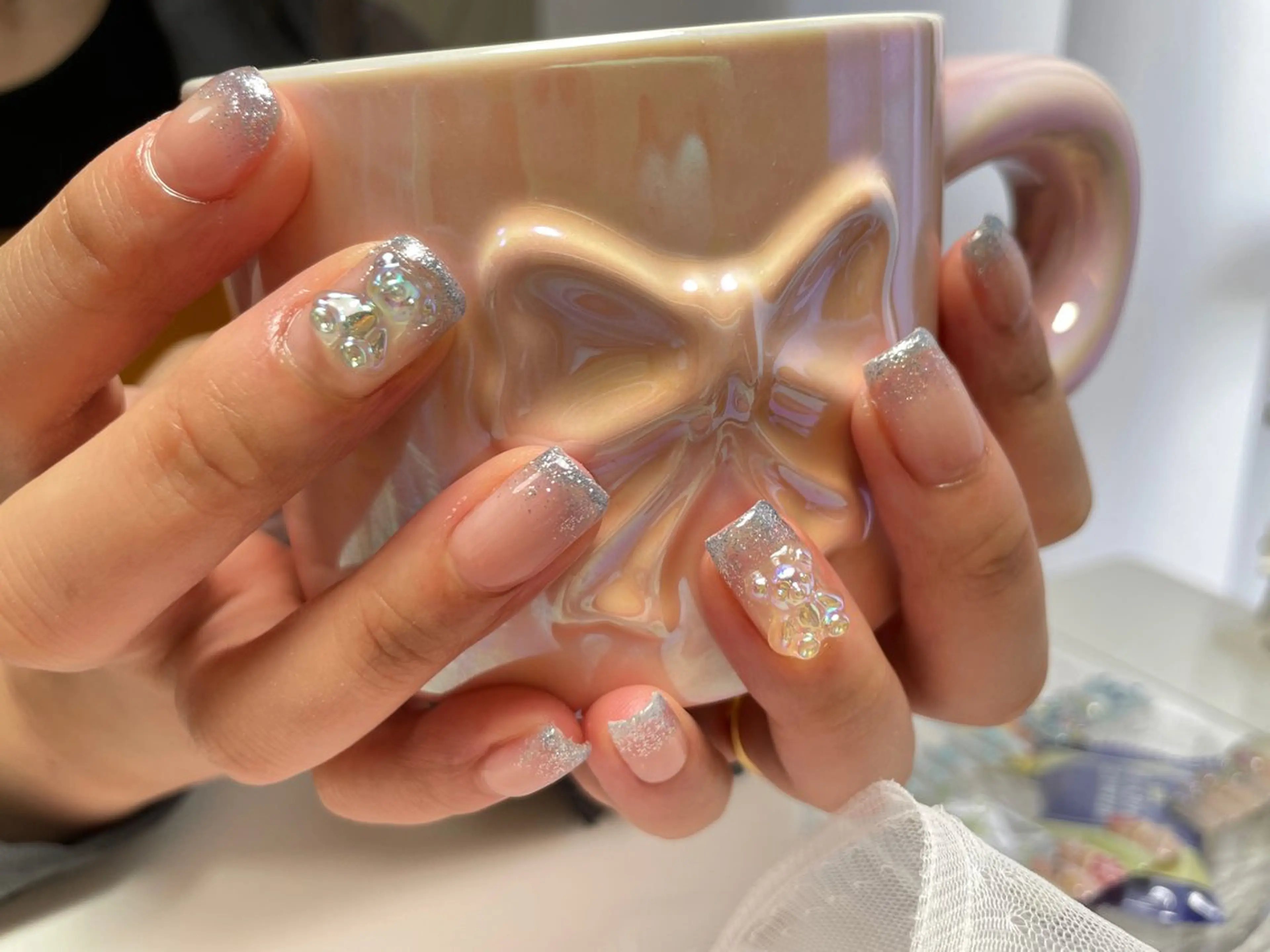 ネイル フレンチネイル マグネットネイル ニュアンスネイル オフィスネイル ワンカラーネイル ハンドネイル Mnail _KKのネイルデザイン