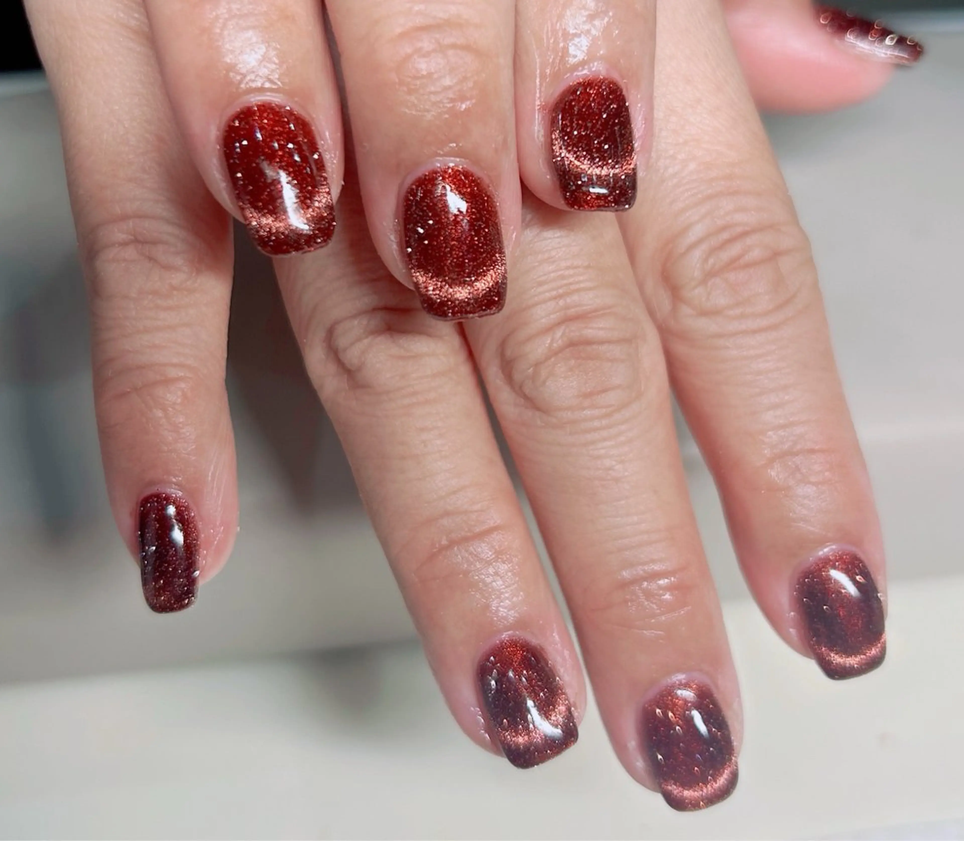 ネイル フレンチネイル マグネットネイル マグネットフレンチ ハンドネイル Rairia nail所属・Rairianail 室橋舞のネイルデザイン