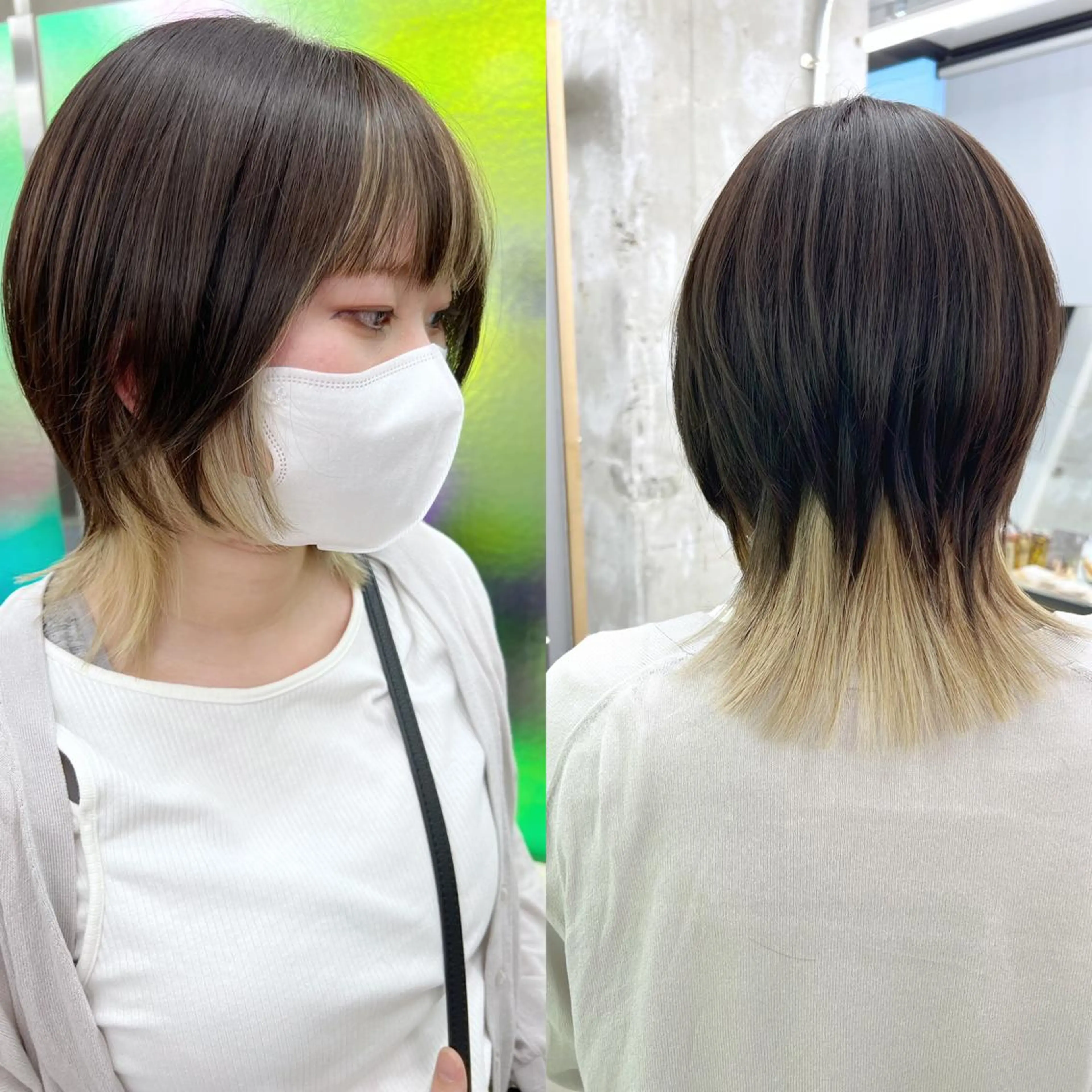 ショート カラー トリートメント ウルフカット カット ヘアカラー 【ネウィ天王寺 】seiyaのヘアスタイル