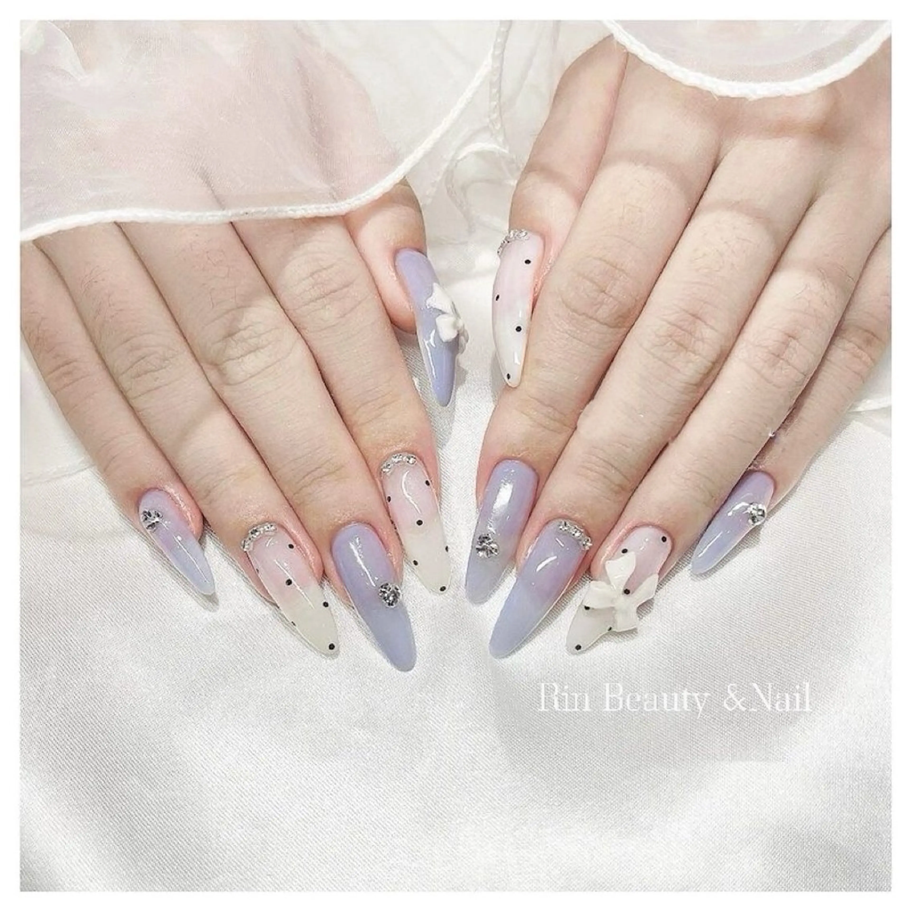 ネイル アートネイル フレンチネイル ジェルネイル 韓国ネイル ミラーネイル Rin Nail 新大久保店のネイルデザイン