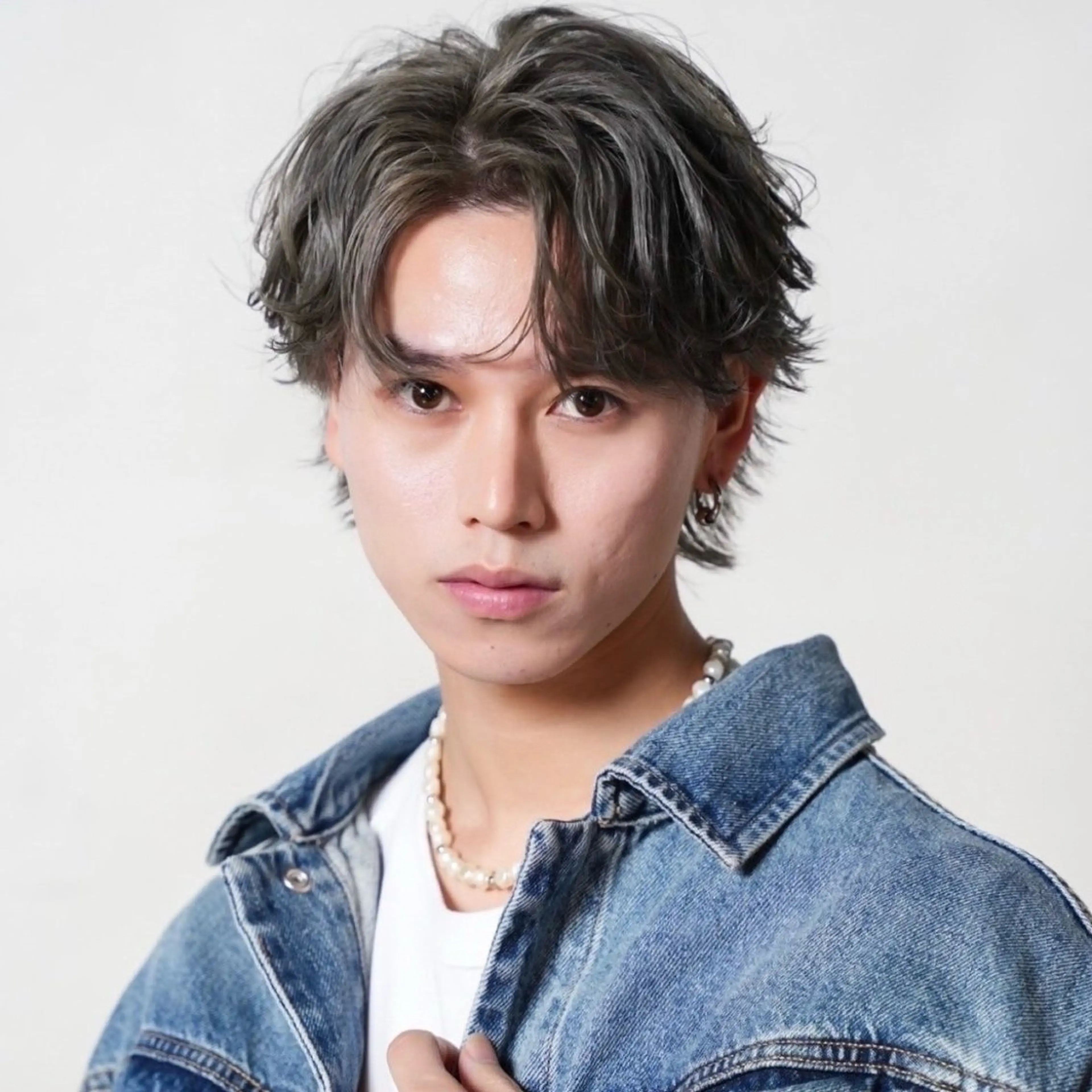 ミディアム カラー パーマ メンズ カット ヘアカラー パーマ トリートメント シースルーマッシュ/ メンズ/KYOHEIのヘアスタイル