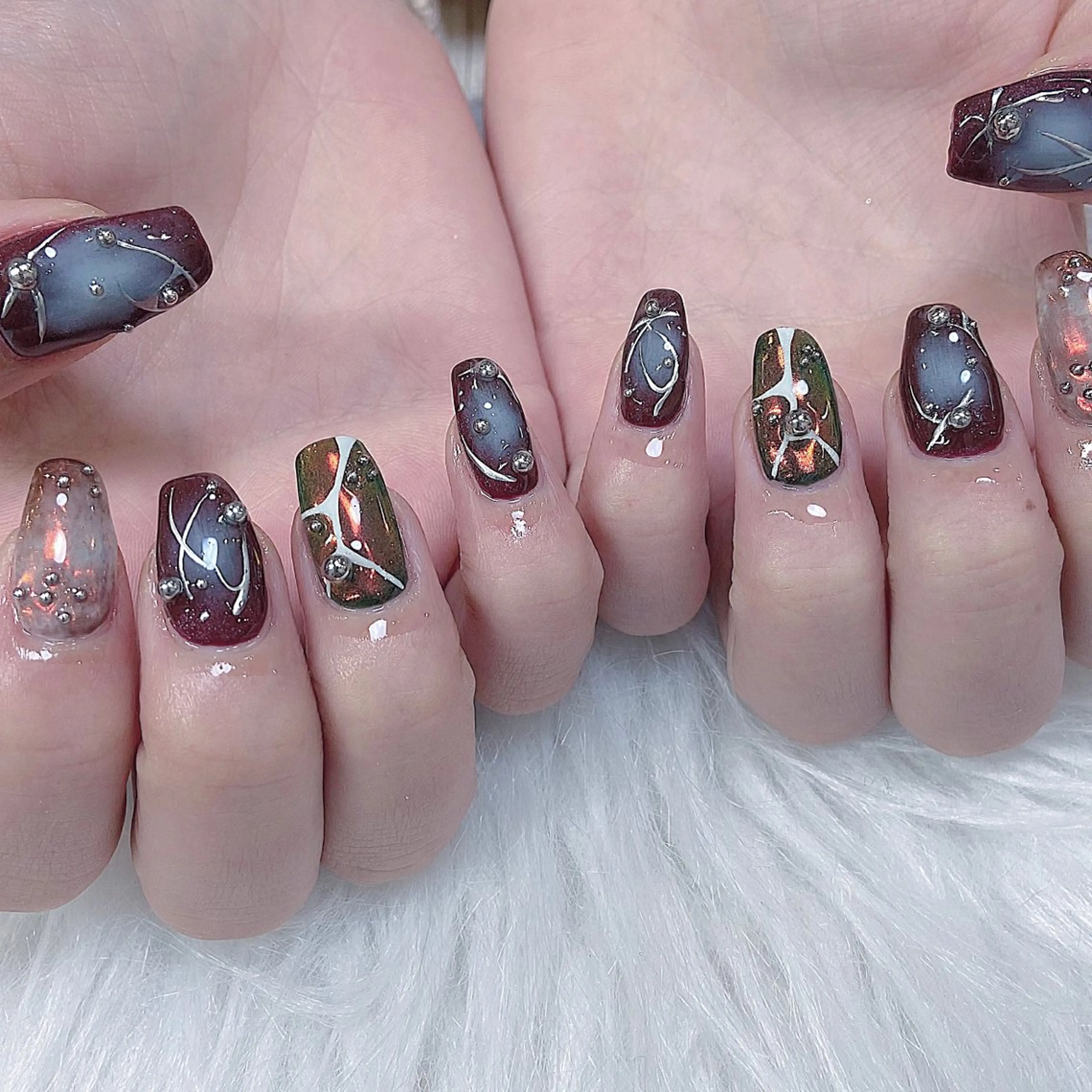 ネイル ハンドネイル Maya 🧊🫧‪のネイルデザイン