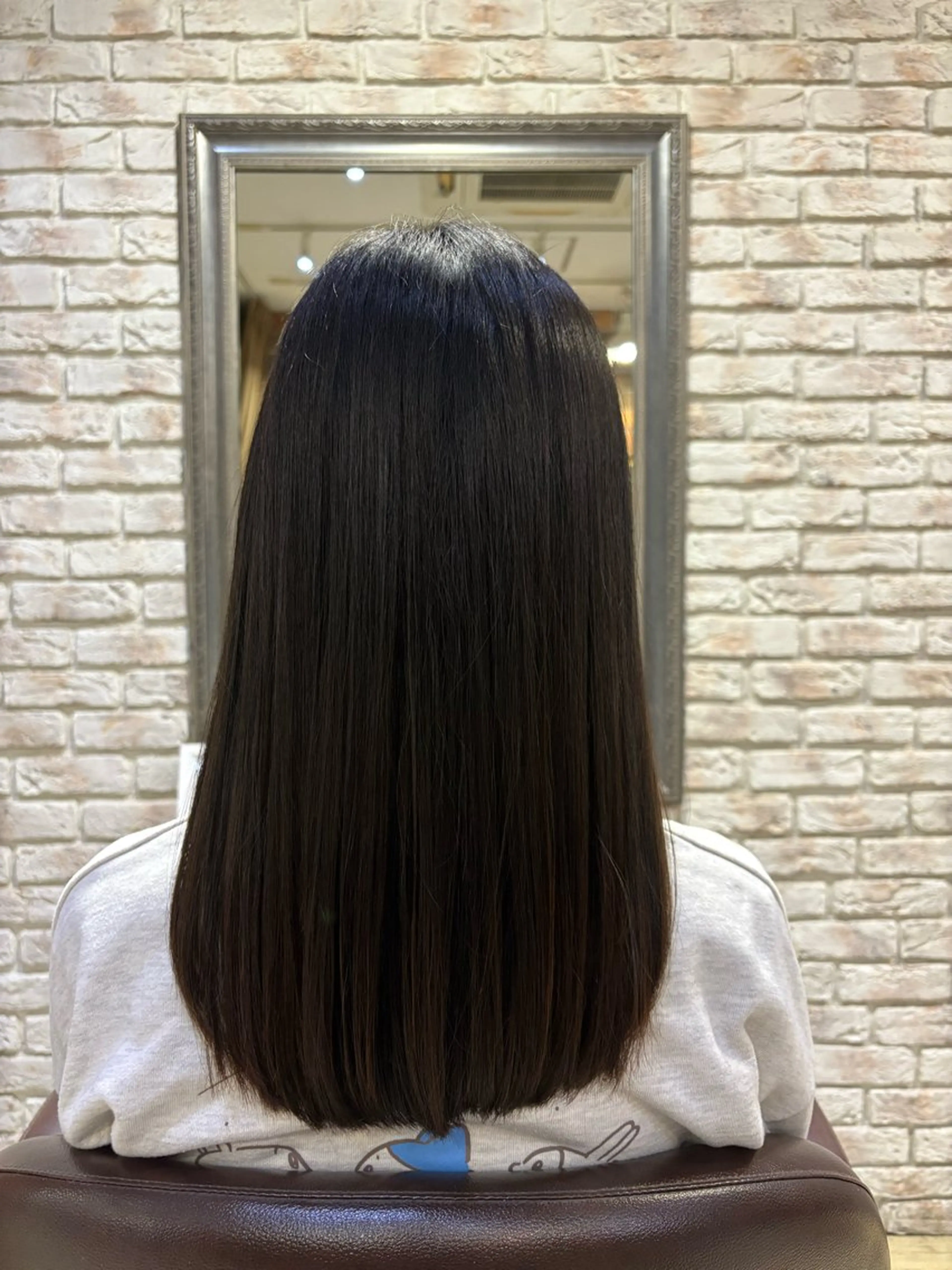 ロング 縮毛矯正 田中 元規のヘアスタイル