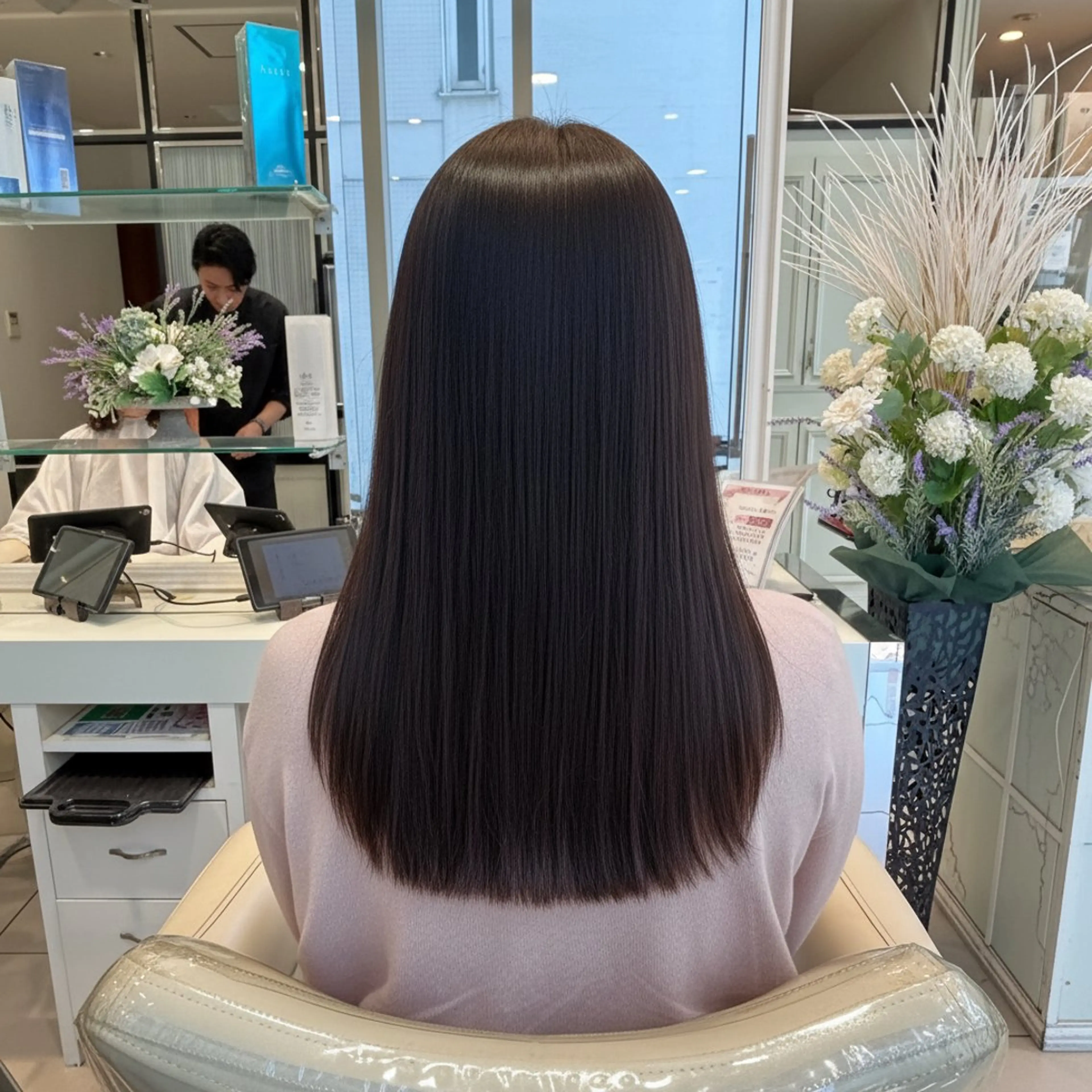 ロング カット 縮毛矯正 髪質改善 縮毛矯正 🌙 ゆきのヘアスタイル