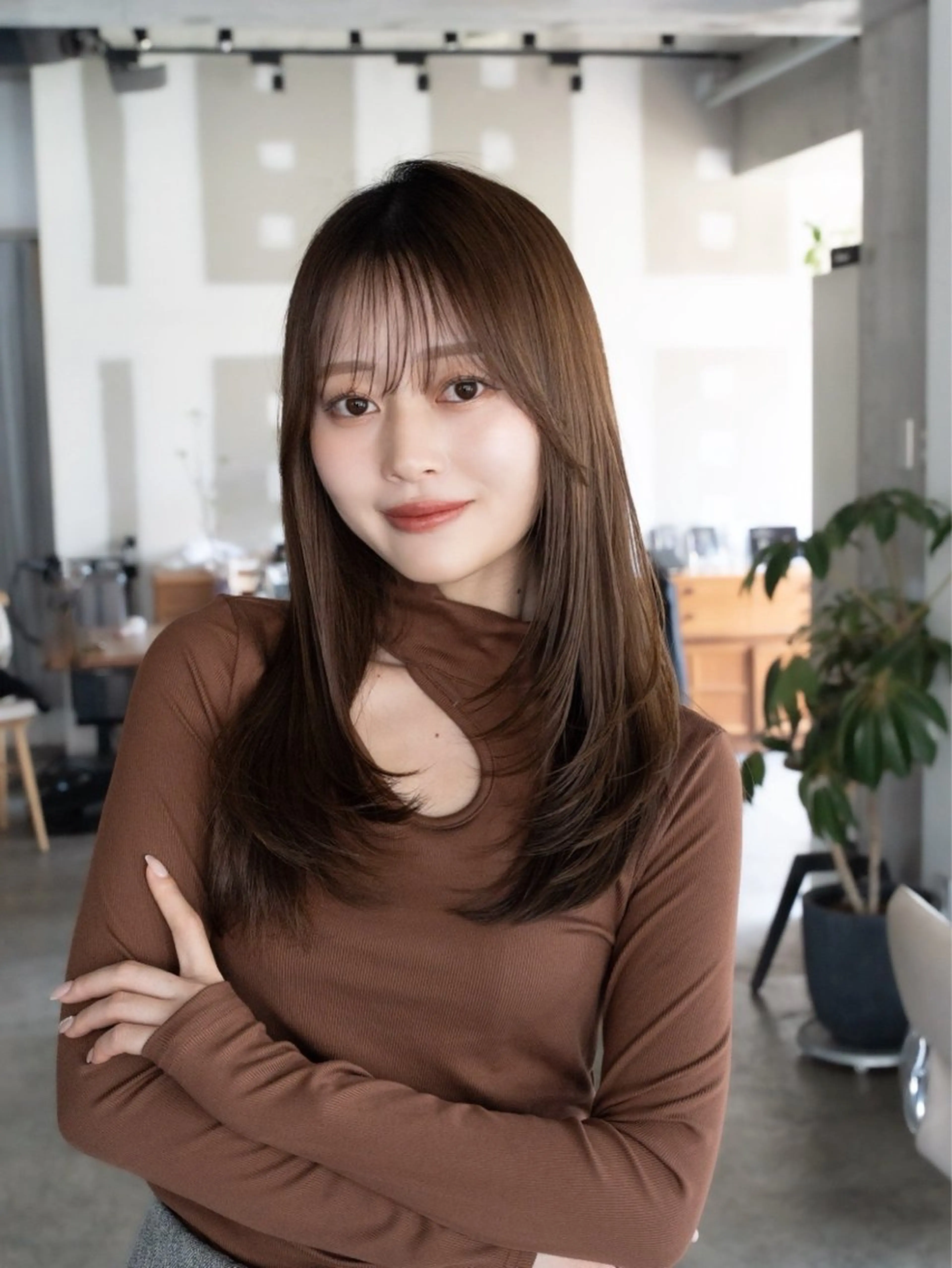 ロング カラー ヘアカラー ANLY.meijijingumae所属・暗髪カラー/ 透明感カラー/真菜のヘアスタイル